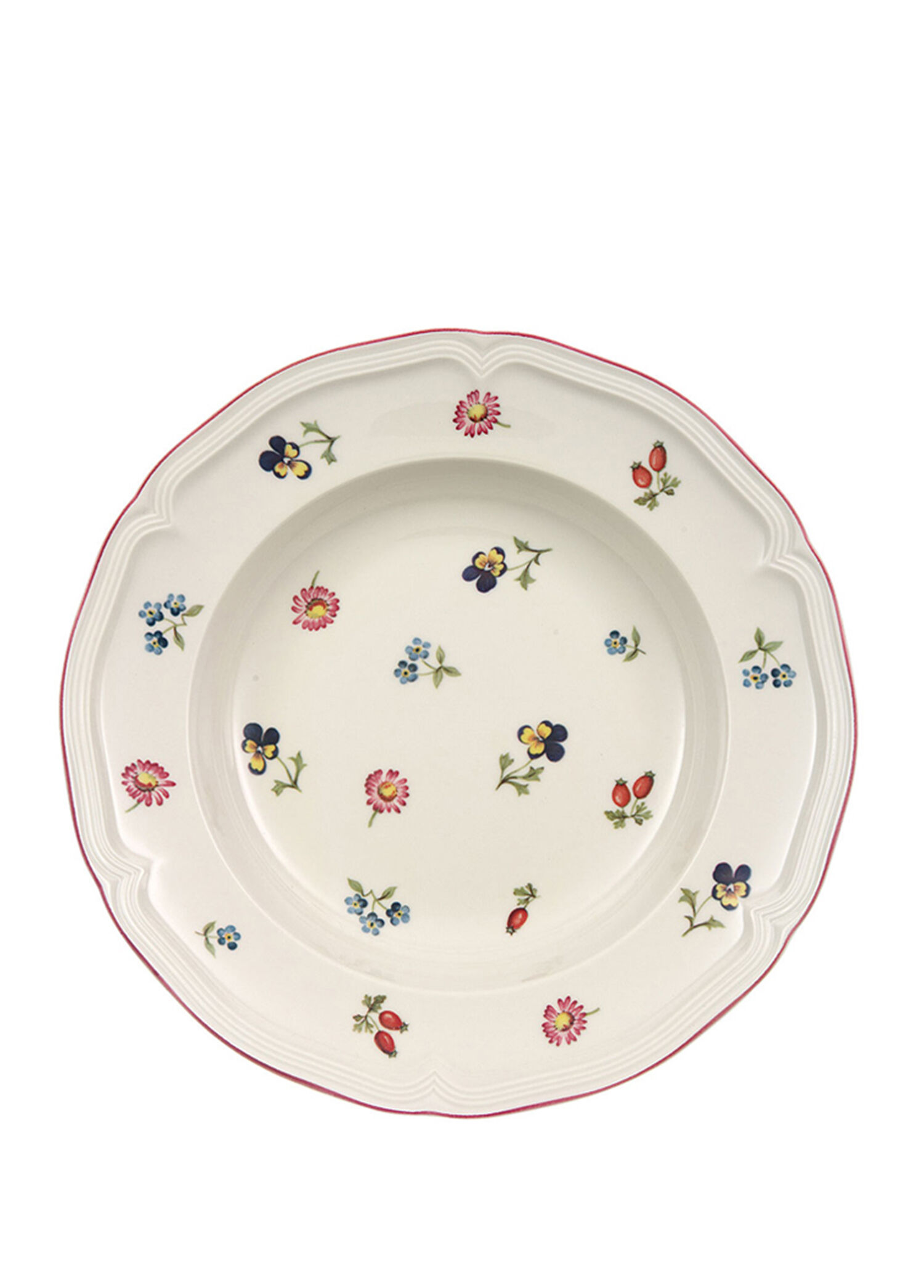 Petite Fleur Çiçek Desenli Porselen Çukur Tabak 23 cm