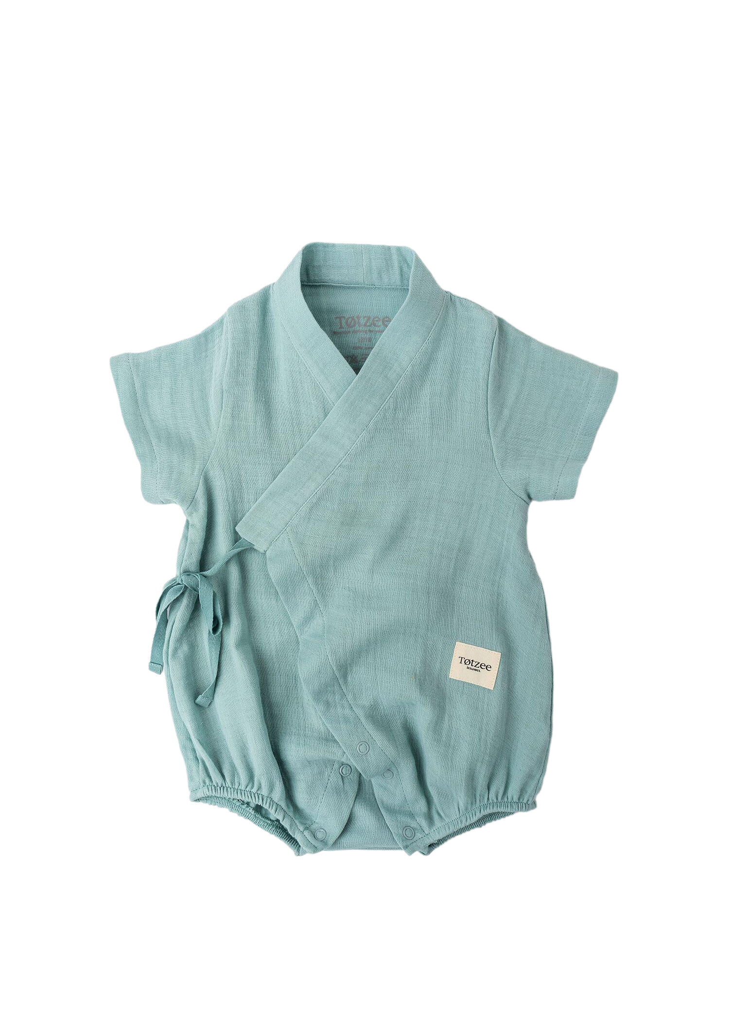 Camgöbeği Pamuk Müslin Unisex Bebek Kısa Kimono Tulum