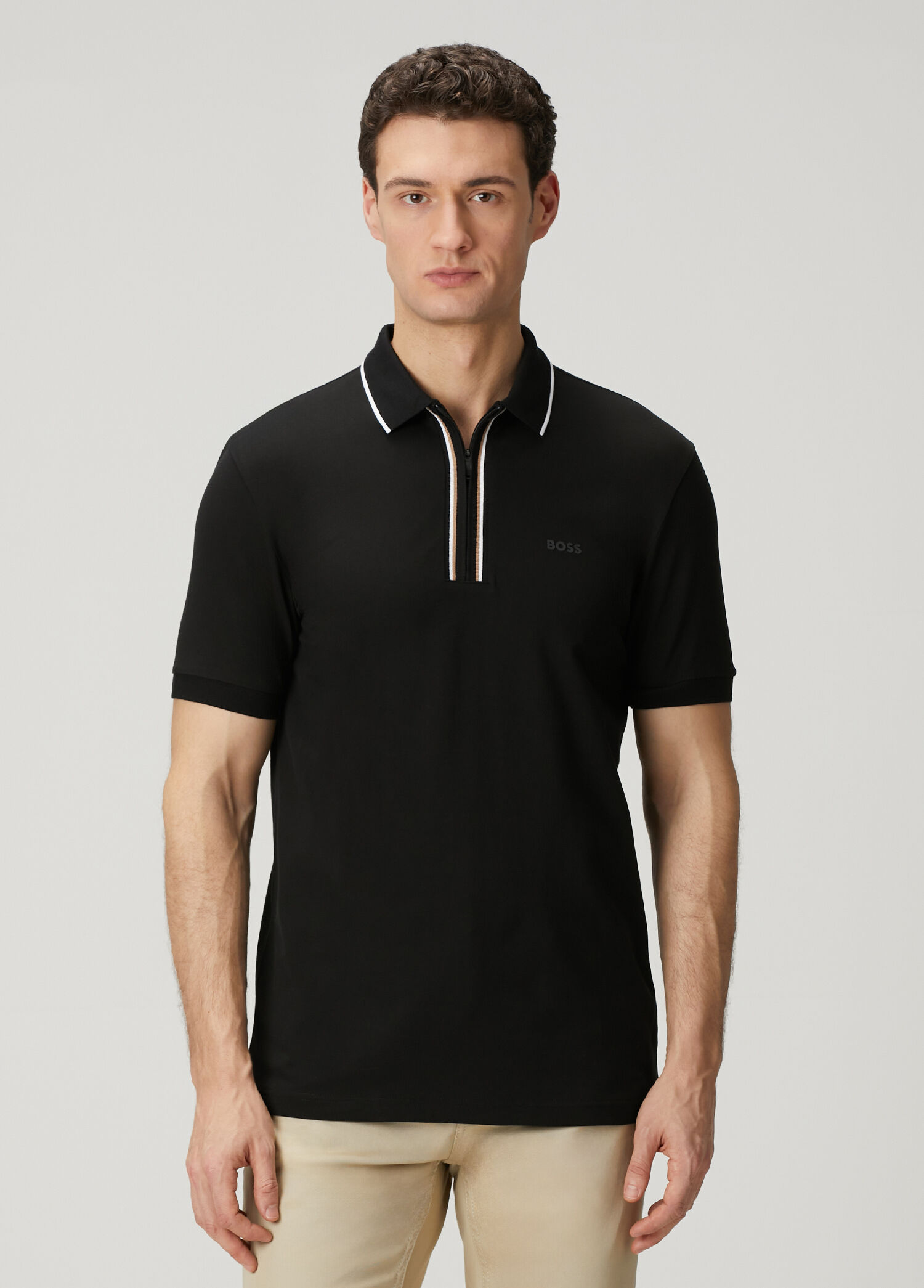 Boss Siyah Erkek Siyah Polo Yaka T-shirt 1911097 | Beymen