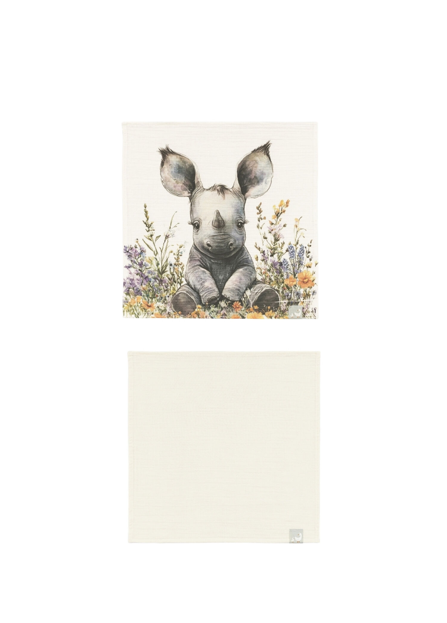 Rhino & Milky Cloud 2'li Bebek Müslin Örtü Seti