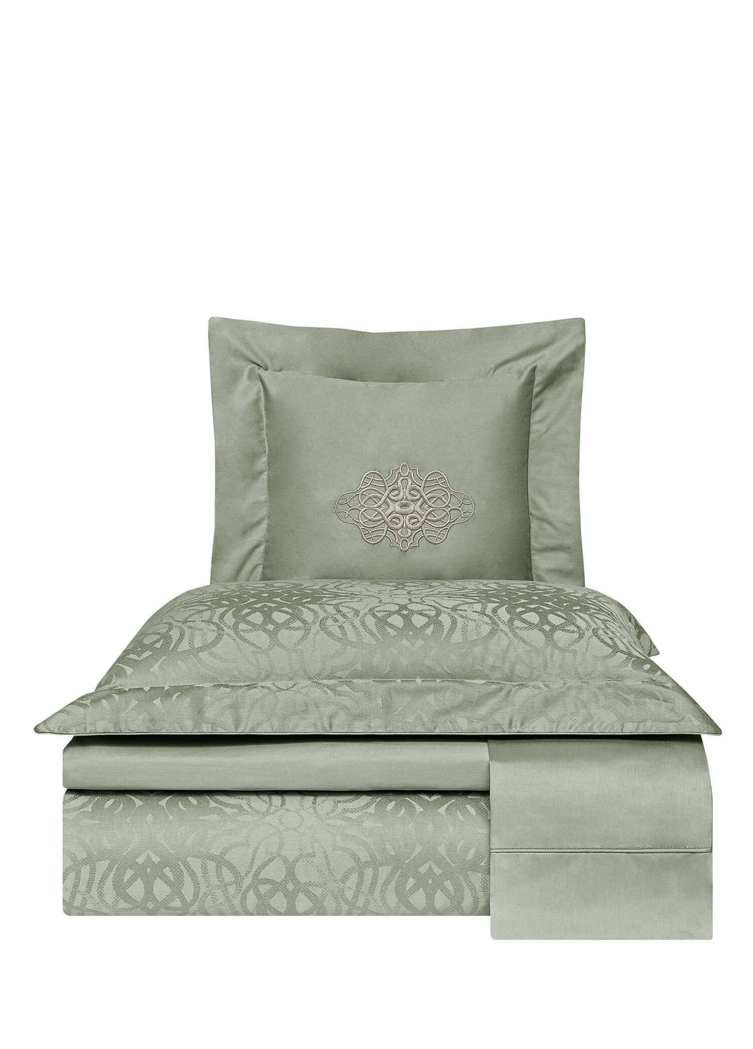 Valois Haki Pamuklu Jakar Super King Size Nevresim Takımı 260 x 240 cm