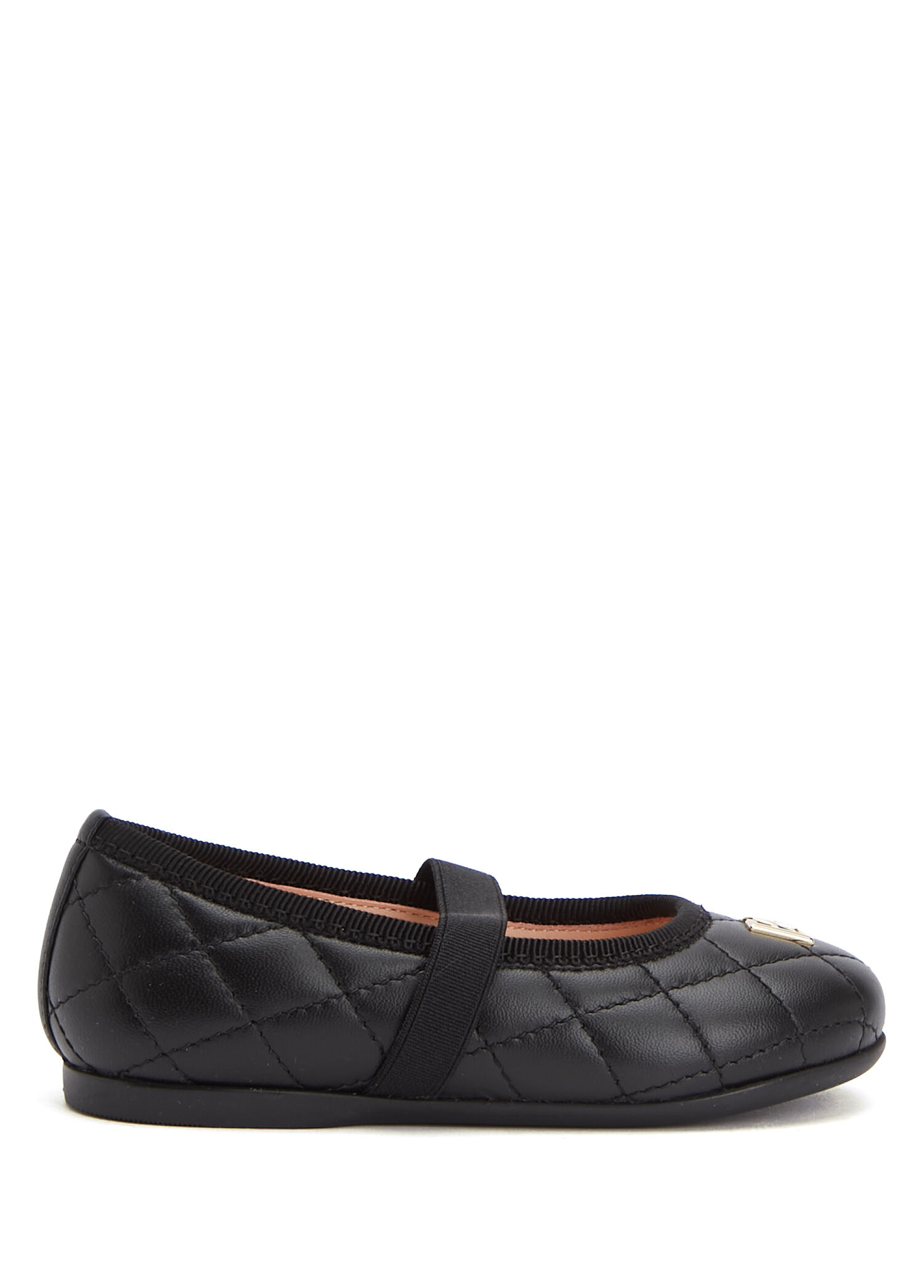 Black Girls Leather Ballet Flats