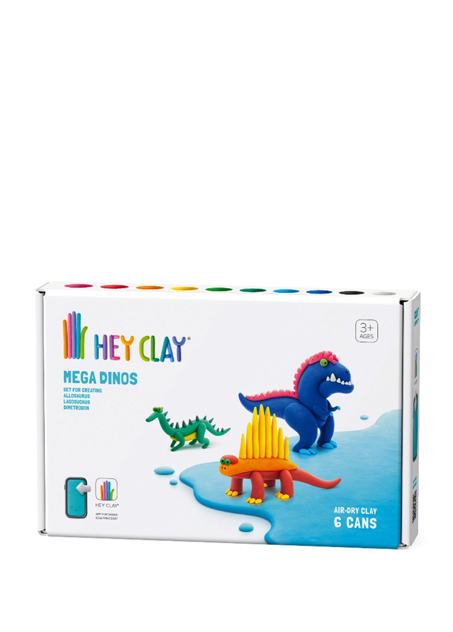 Mega Dinozorlar 6'lı Hava ile Kuruyan Kil