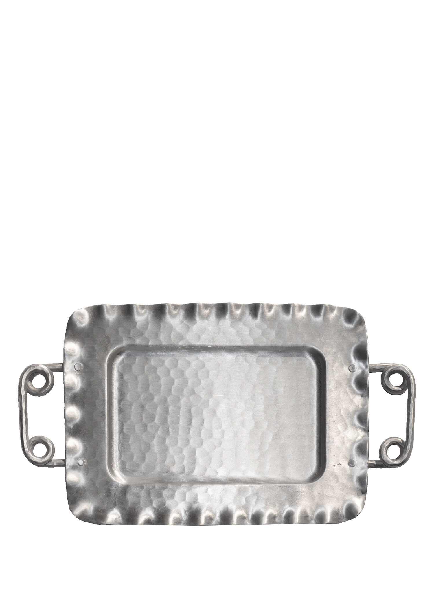 Shield Gümüş Metal Sunum Tepsisi