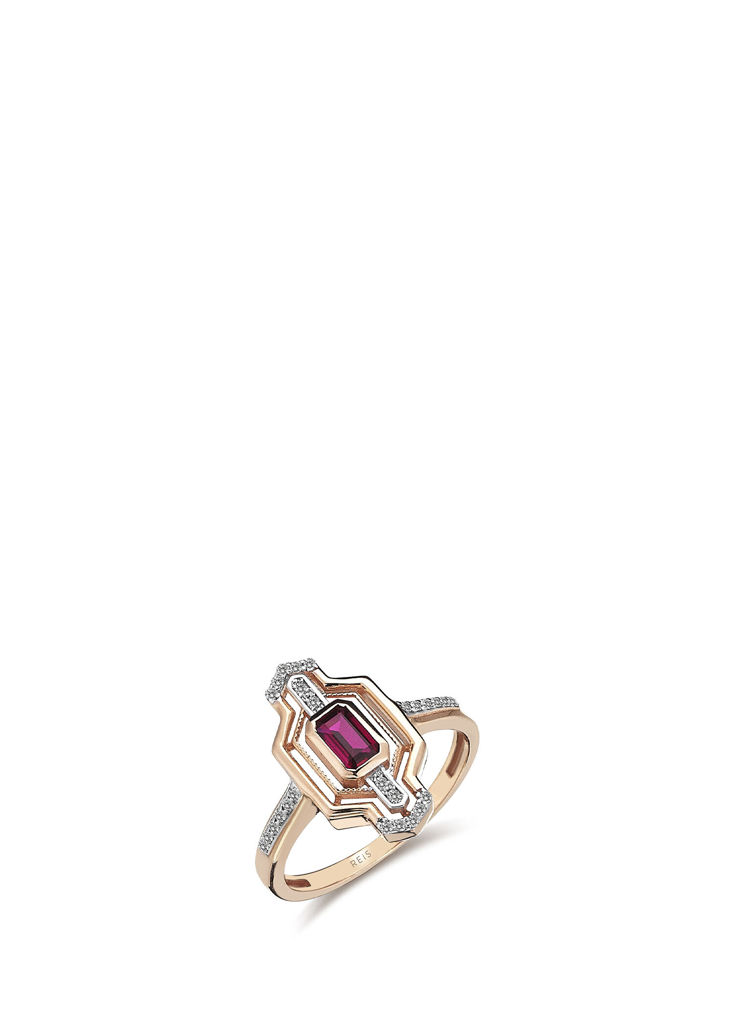 Prego Oyster 14 Ayar Rose Gold Kadın Pırlanta Yüzük