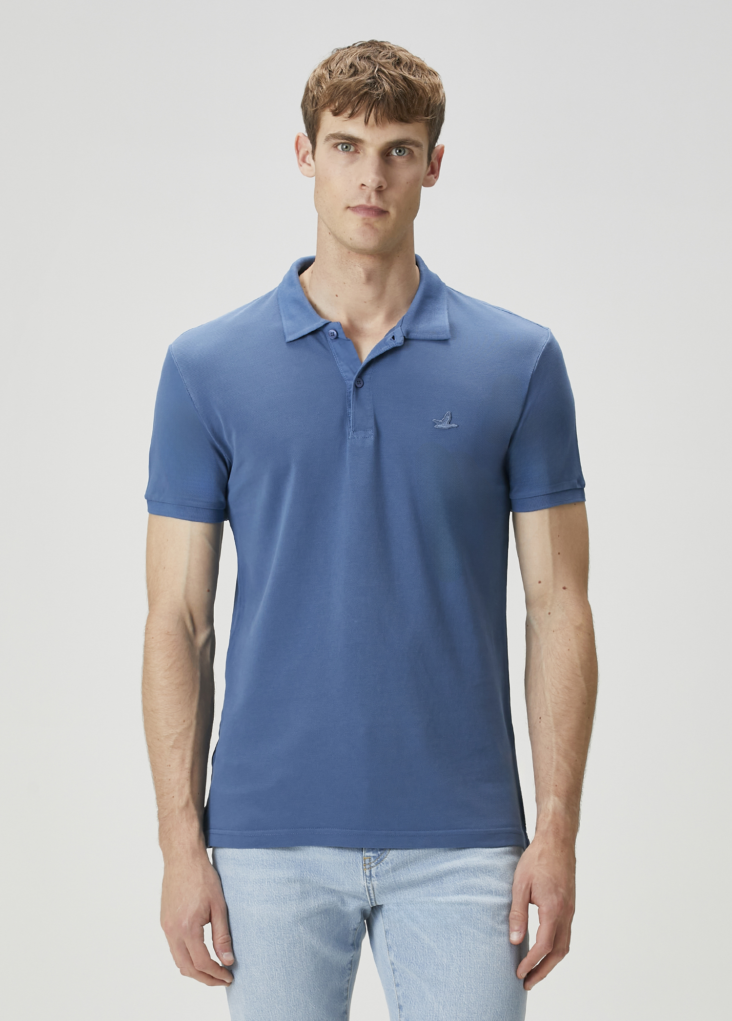 Indigo Polo Yaka T-shirt