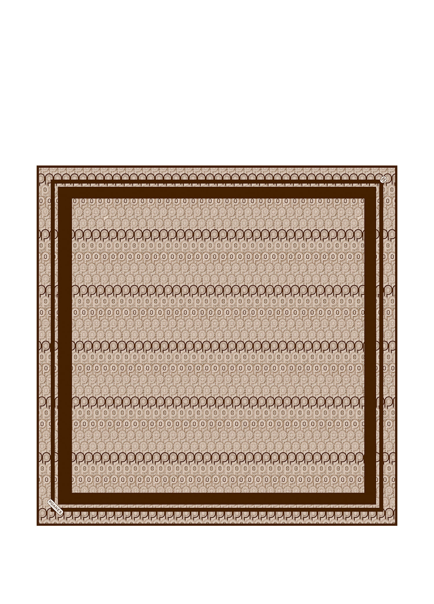 Monogram Desenli Twill İpek Kadın Eşarp