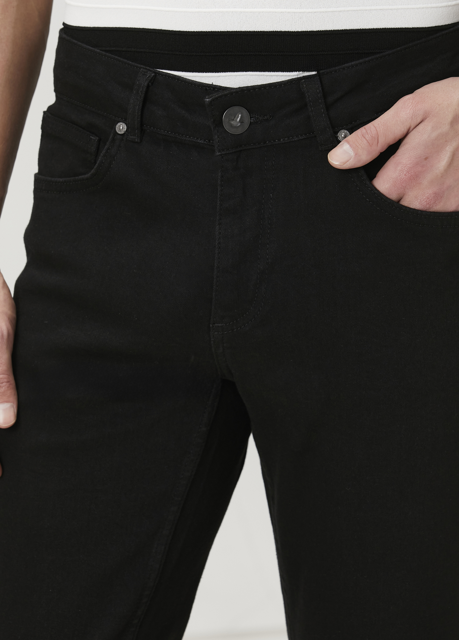 Slim Fit Siyah Jean Pantolon_3