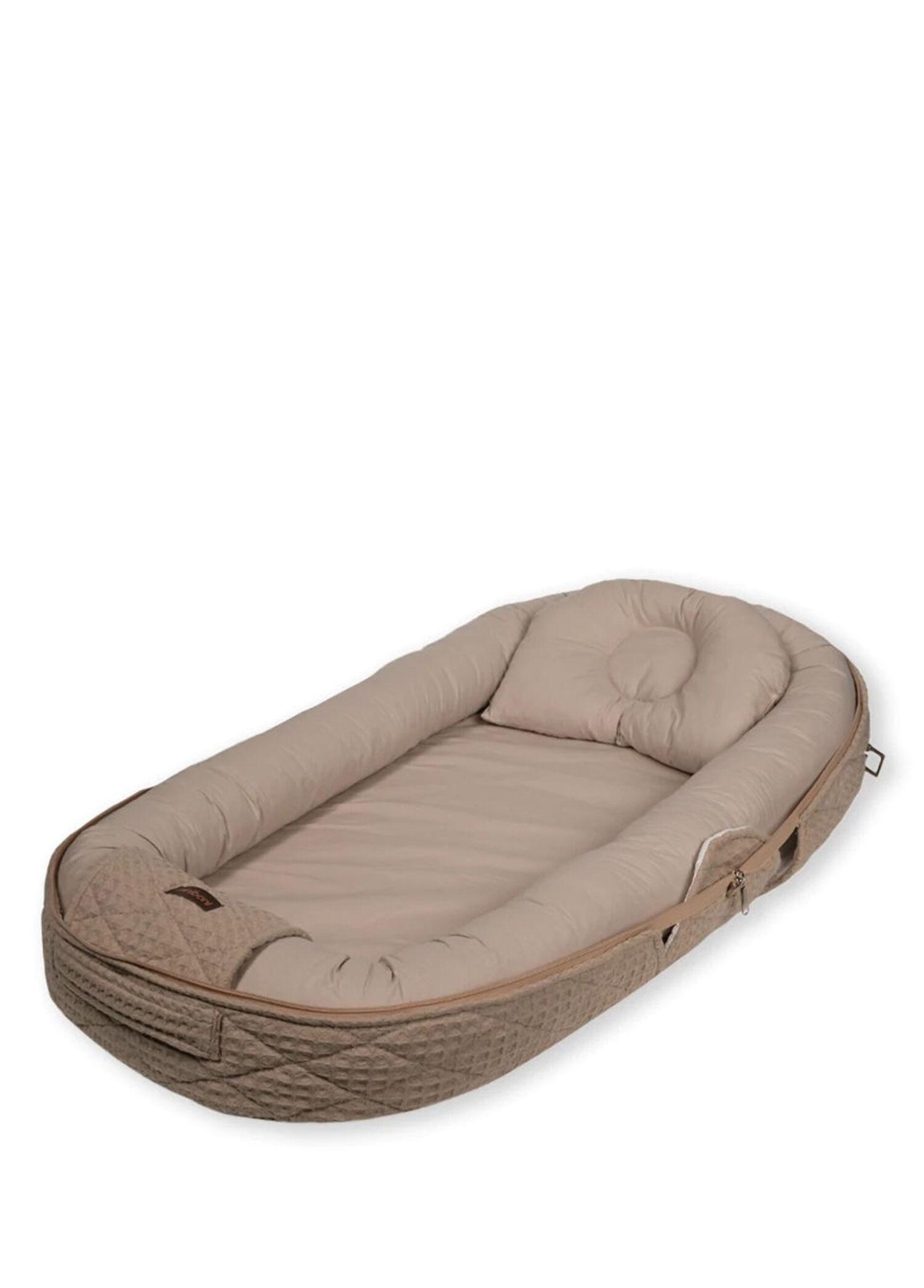 Babynest Koyu Bej 0-24 Ay Katlanır Bebek Mobil Yatağı