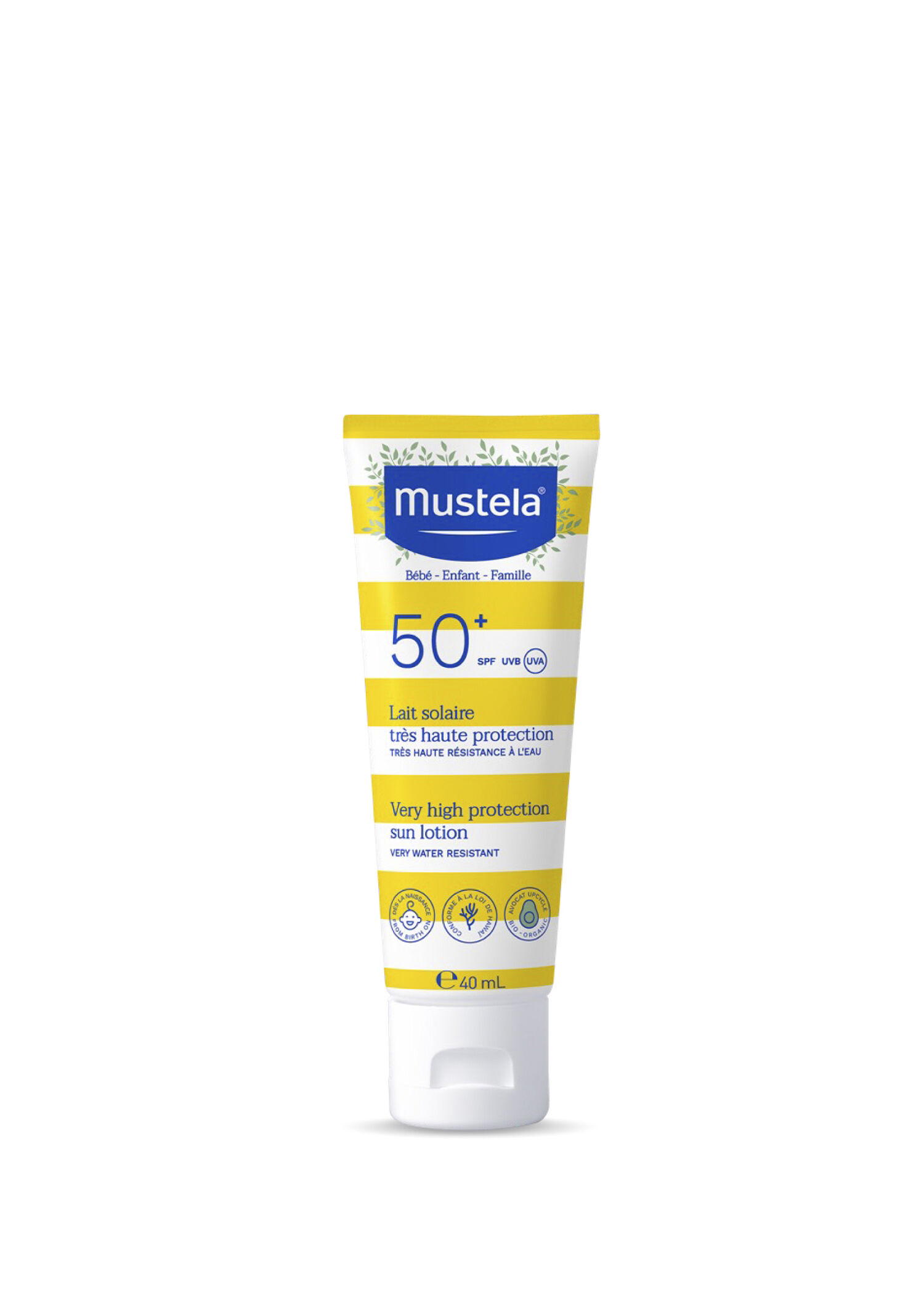 Yüksek Koruma Suya Dayanıklı SPF50+ Bebek ve Çocuk Yüz Vücut Güneş Koruyucu Krem 40 ml