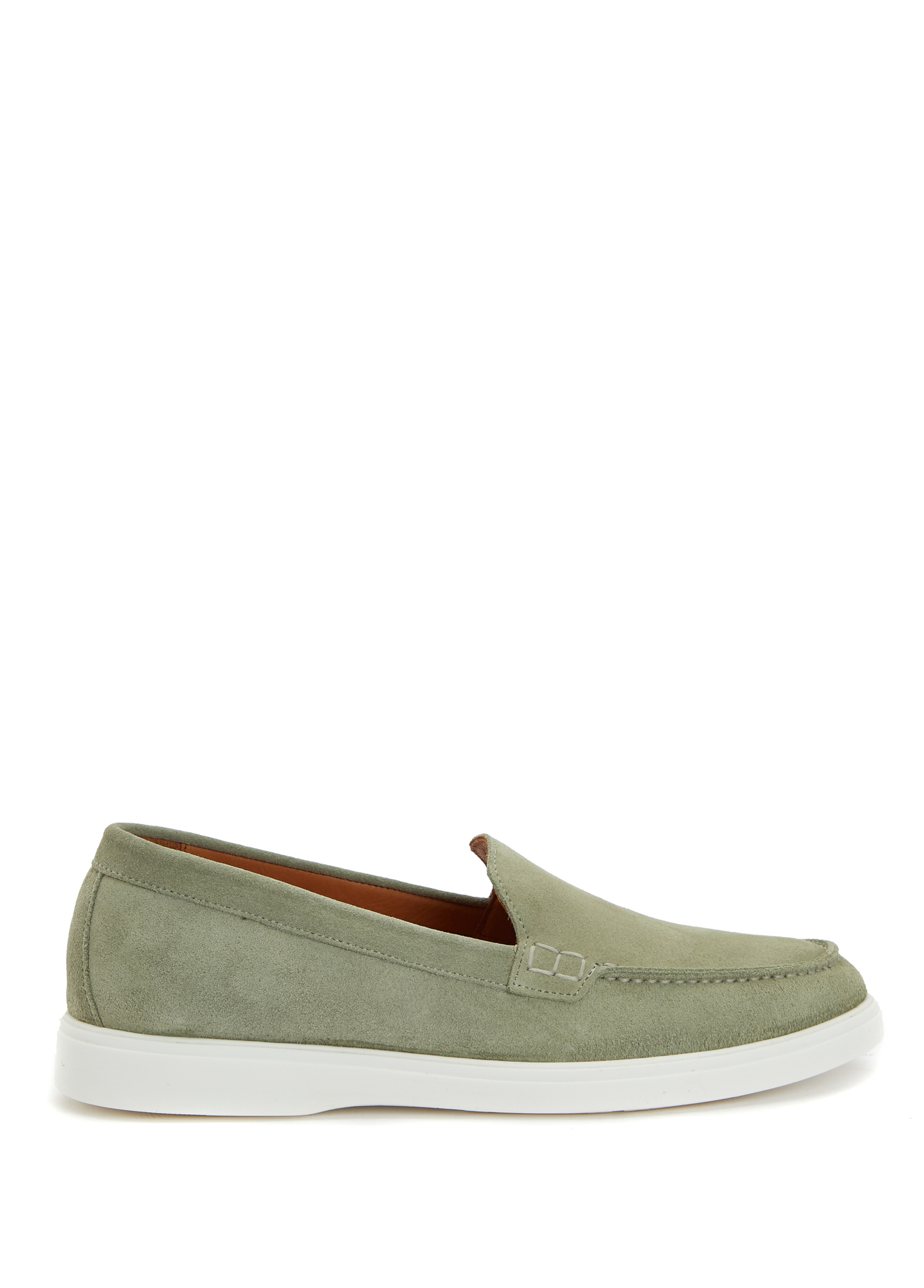 Yeşil Kadın Süet Loafer