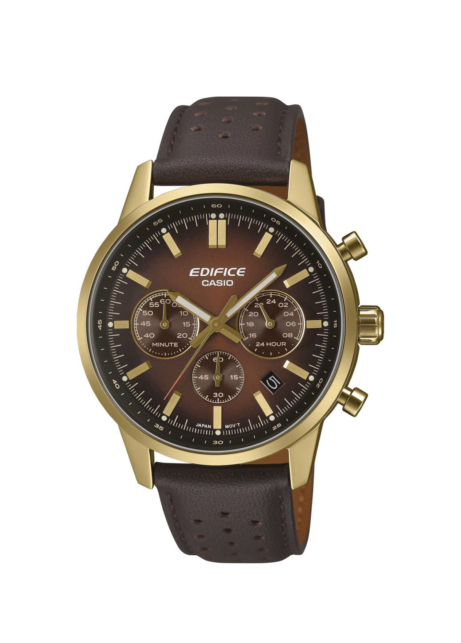 EFR-575CL-5ADF Kahverengi Deri Erkek Kol Saati