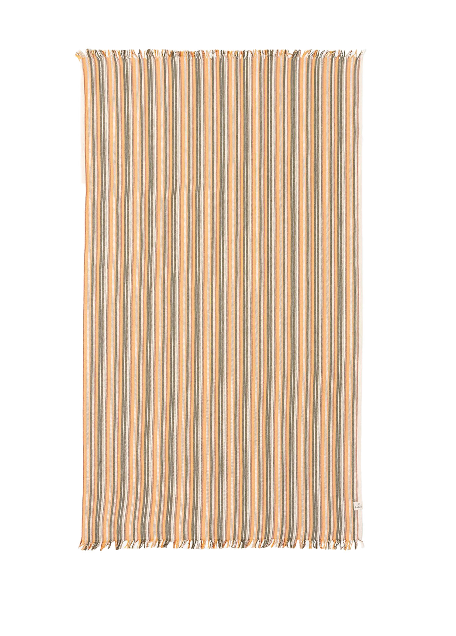 Punto Stripe Tarçın Rengi Çizgili Pamuklu Peştemal