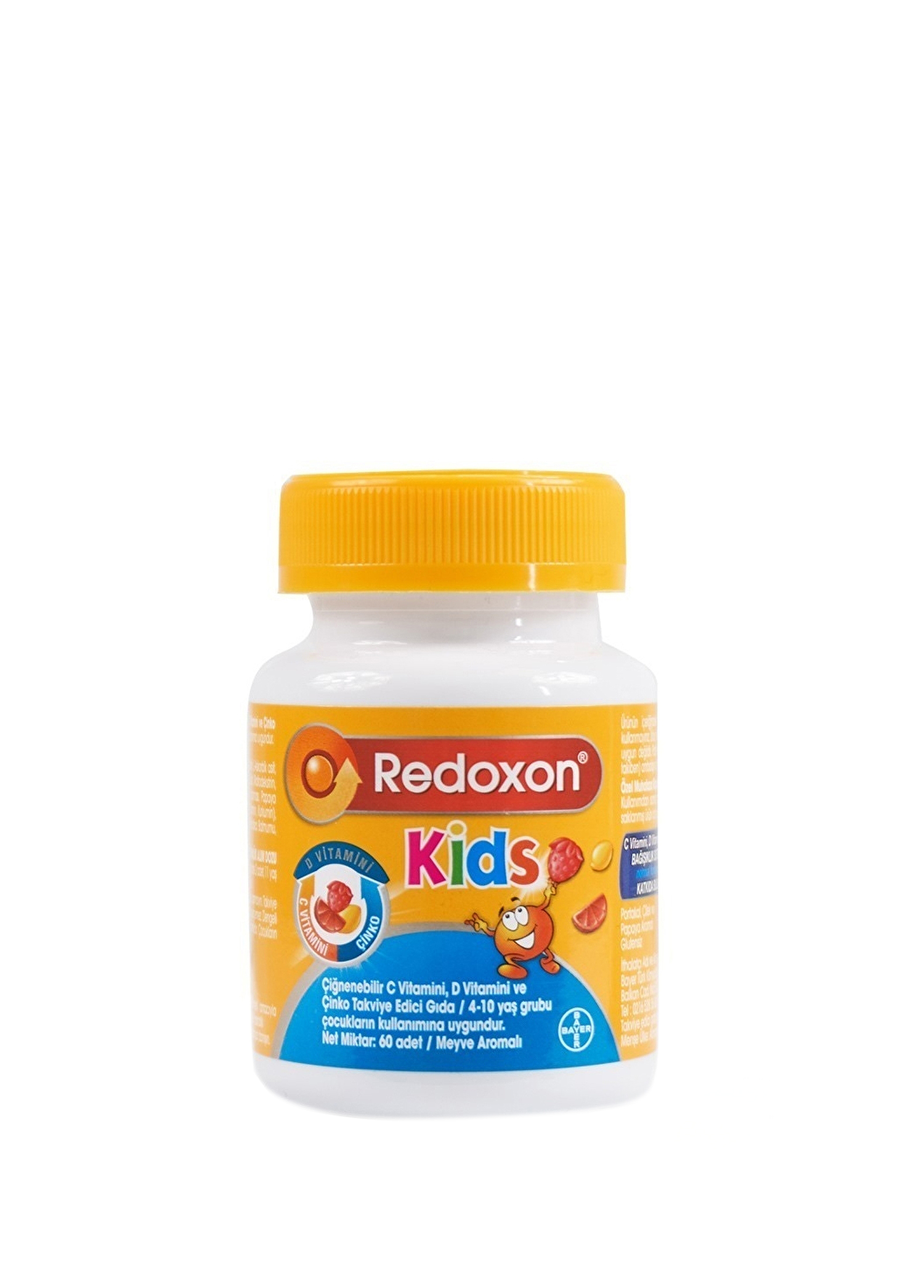 Kids C Vitamini D Vitamini ve Çinko İçeren Çiğnenebilir Tablet 60 Adet