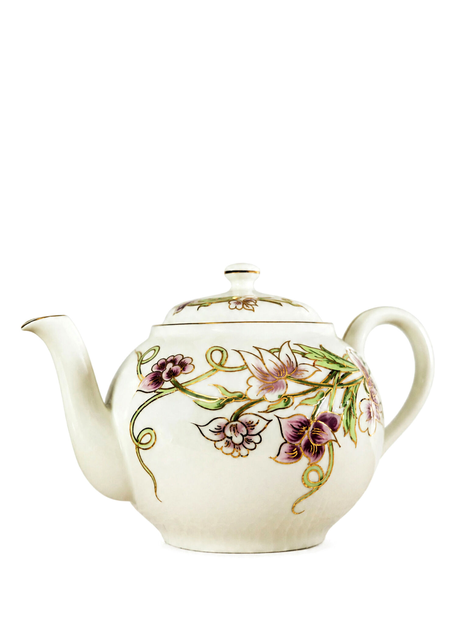 Spring Renkli Desenli Porselen Çay Potu