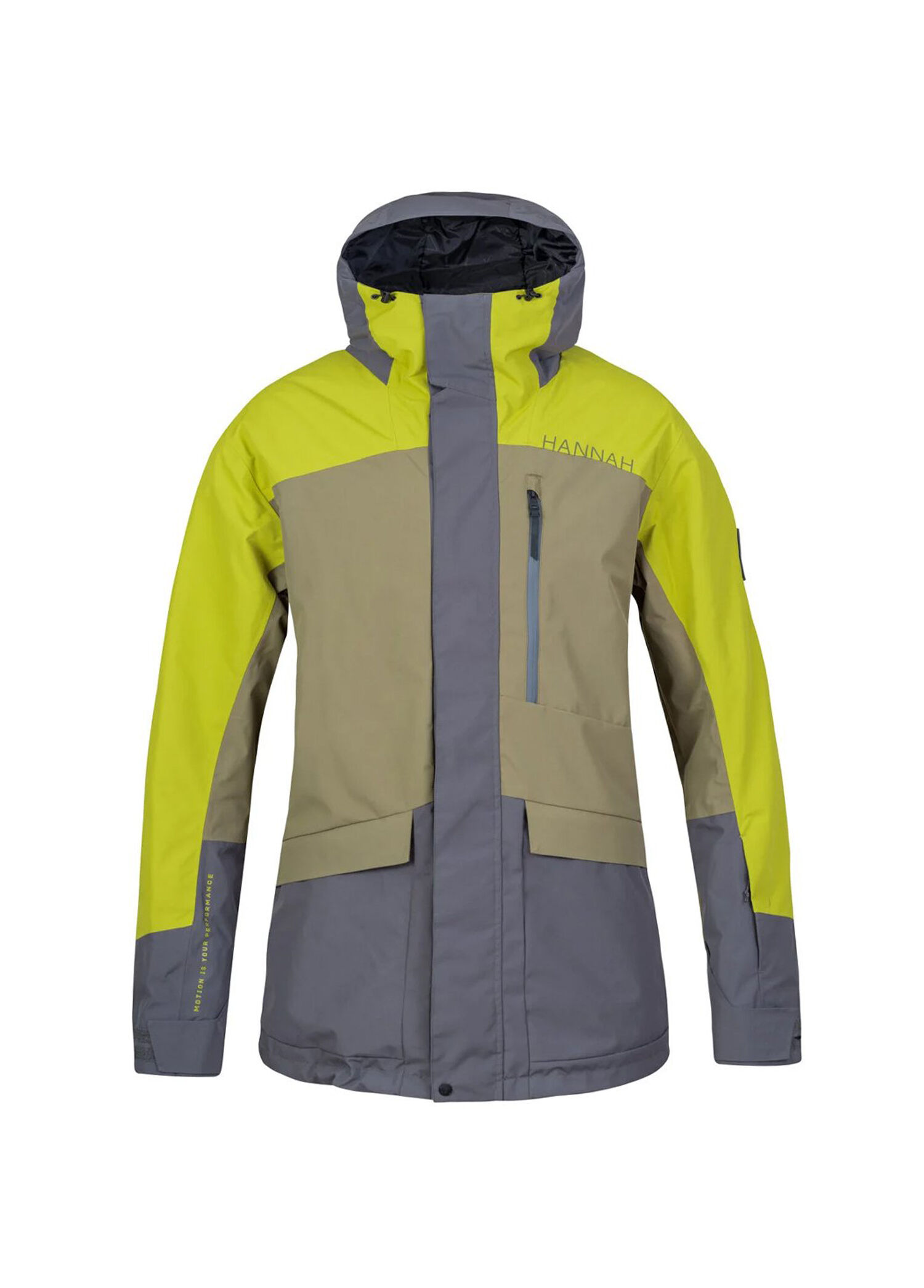 P Hannah Garow Fd Burntolive Citronelle Hooded Mens Outdoor Coat
