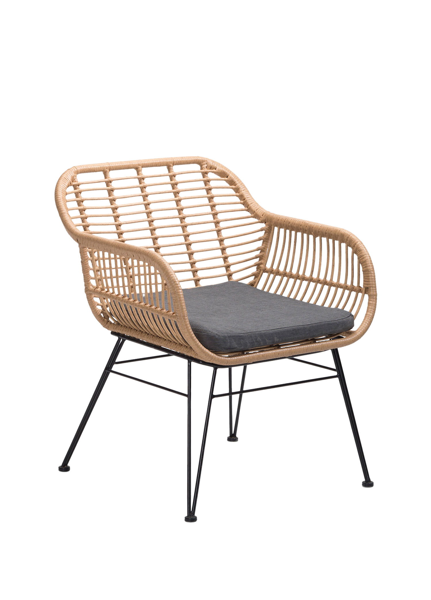Echo Naturel Rattan Örgü Tekli Bahçe Koltuğu