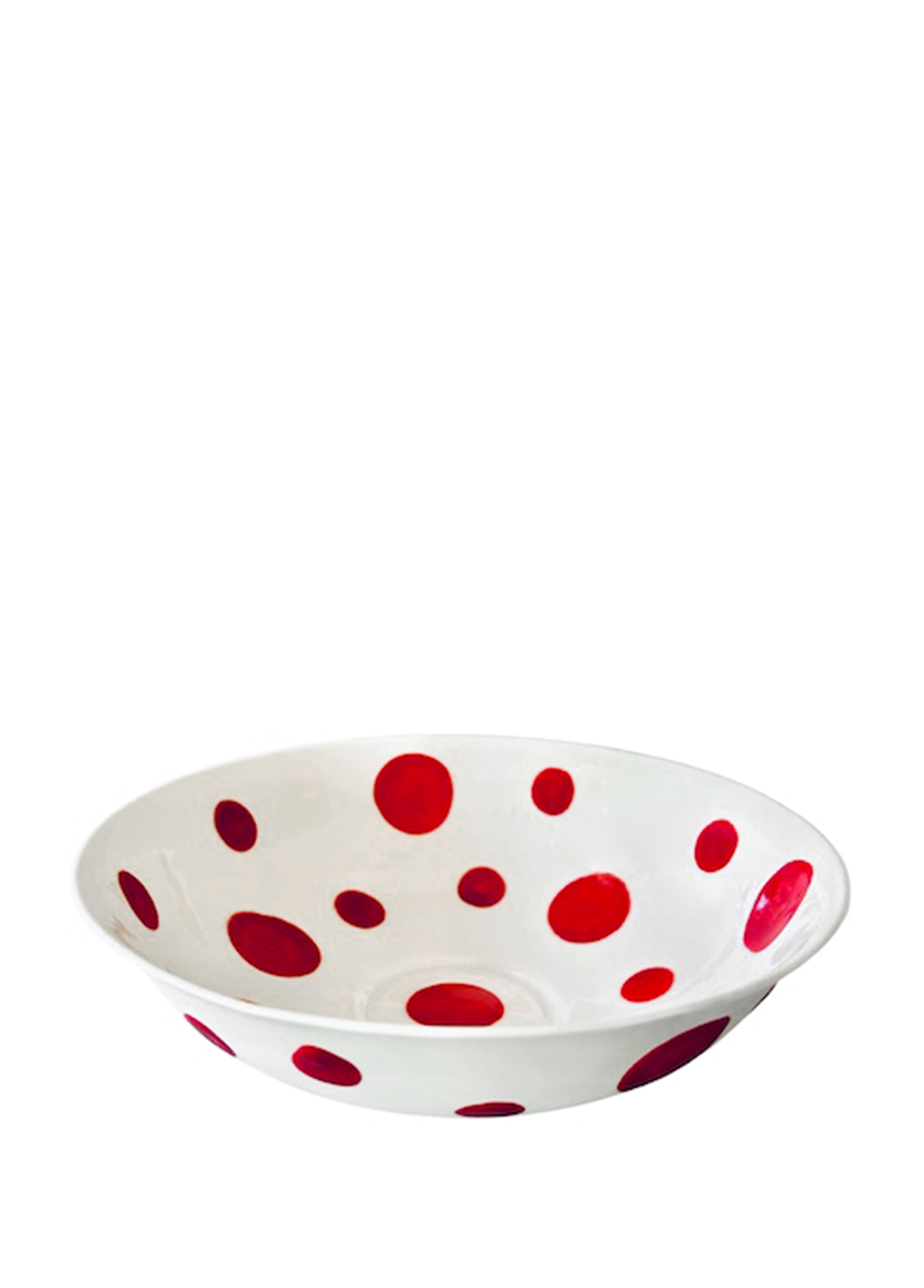 Dots&Stripes El Yapımı Limoges Porselen Orta Boy Servis Salata Kasesi