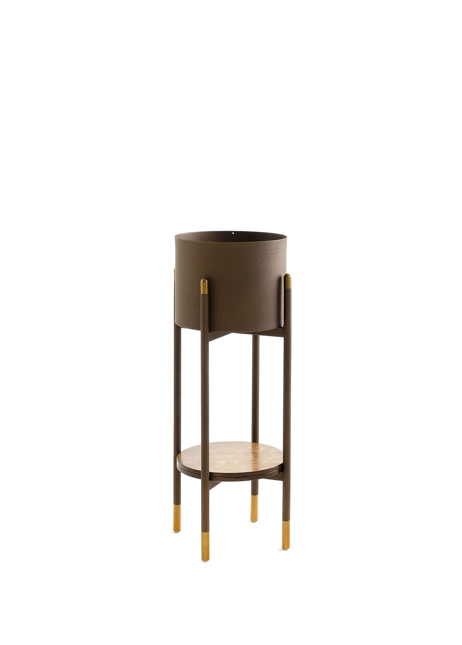 Çiroz Gold Kahverengi Metal Çiçeklik Saksılık 64 cm