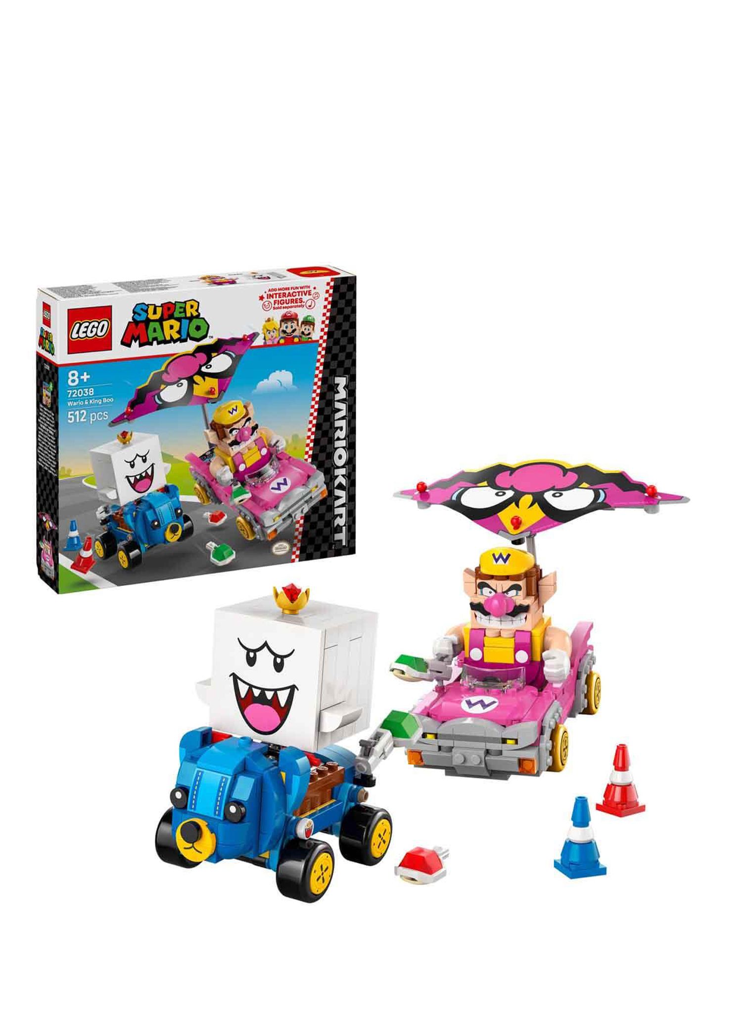 LEGO - Super Mario: Mario Kart Wario ve King Boo 512 Parça 8+ Yaş