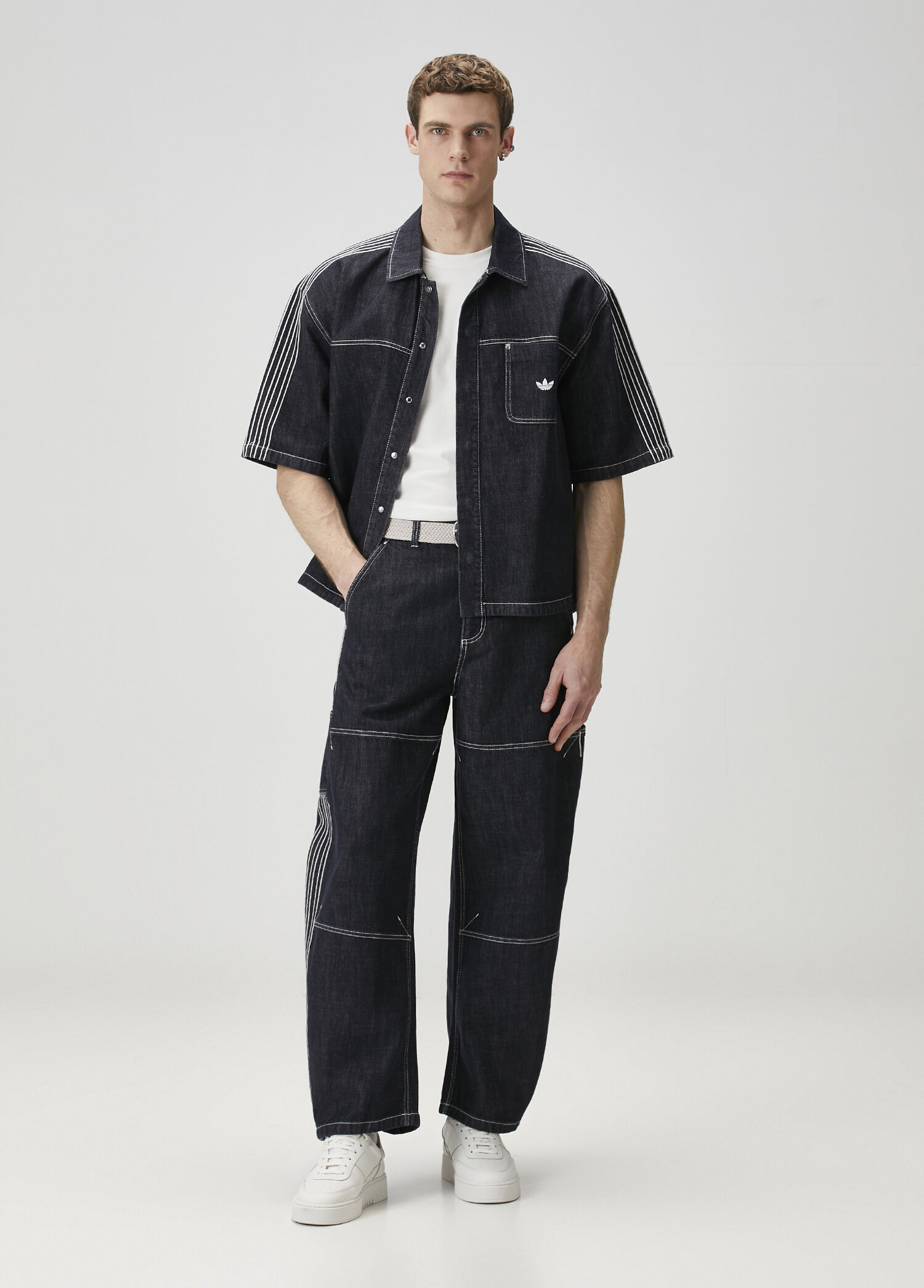 Adidas İndigo Erkek Originals Denim Work Indigo Jean Pantolon
