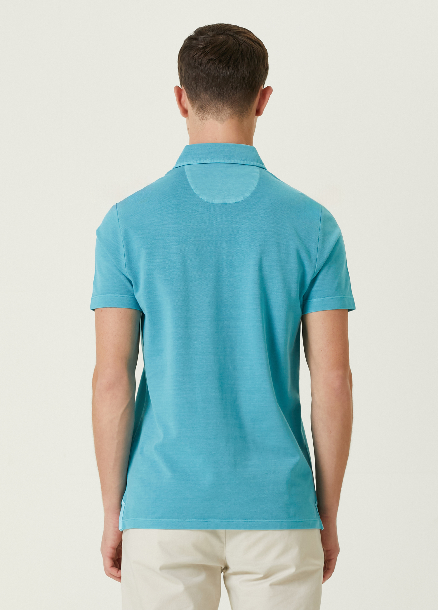 Comfort Fit Mint Polo Yaka T-shirt_4