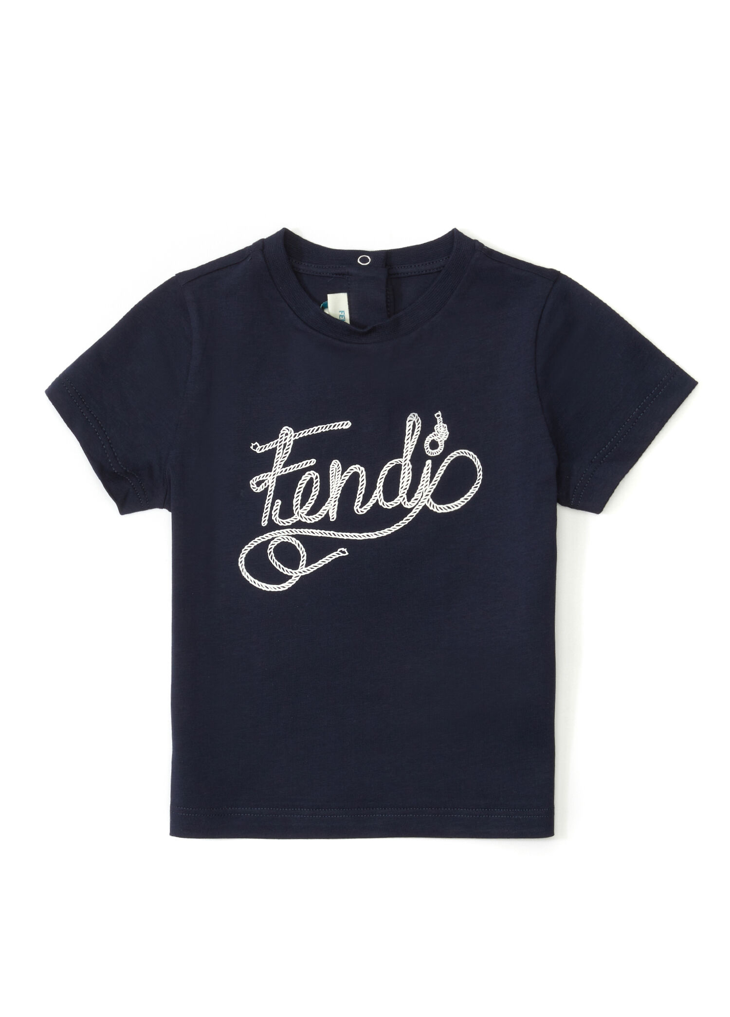 Lacivert Logo Detaylı Erkek Bebek T-shirt