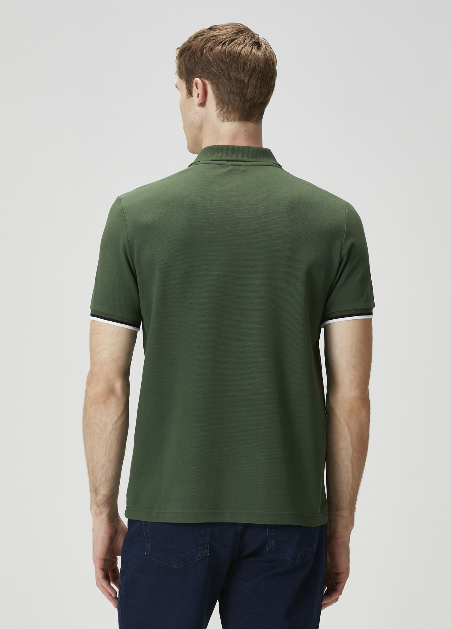 Yeşil Siyah Polo Yaka T-shirt_3