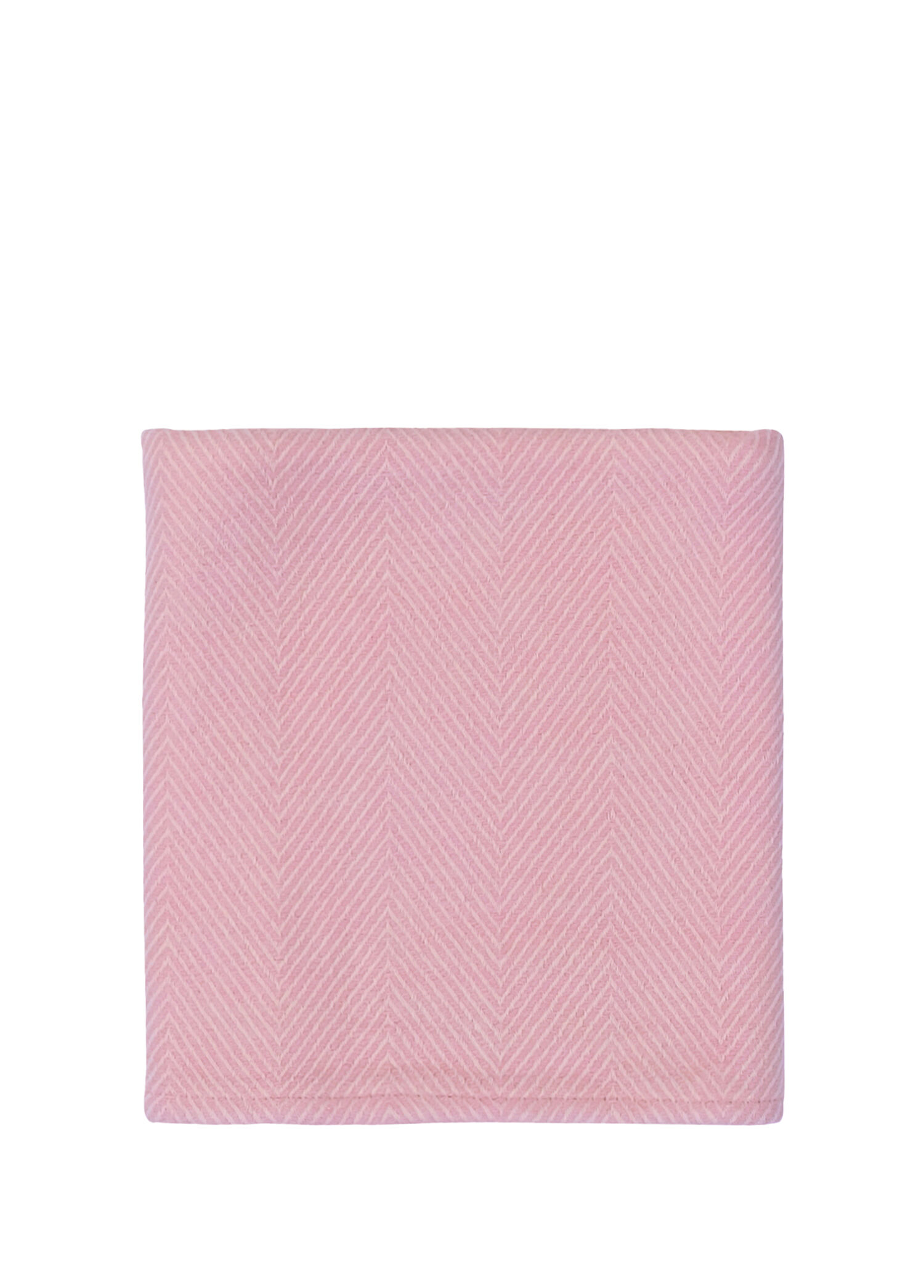 Wool Herringbone Pembe Yün Bebek Battaniyesi 75 x 100 cm