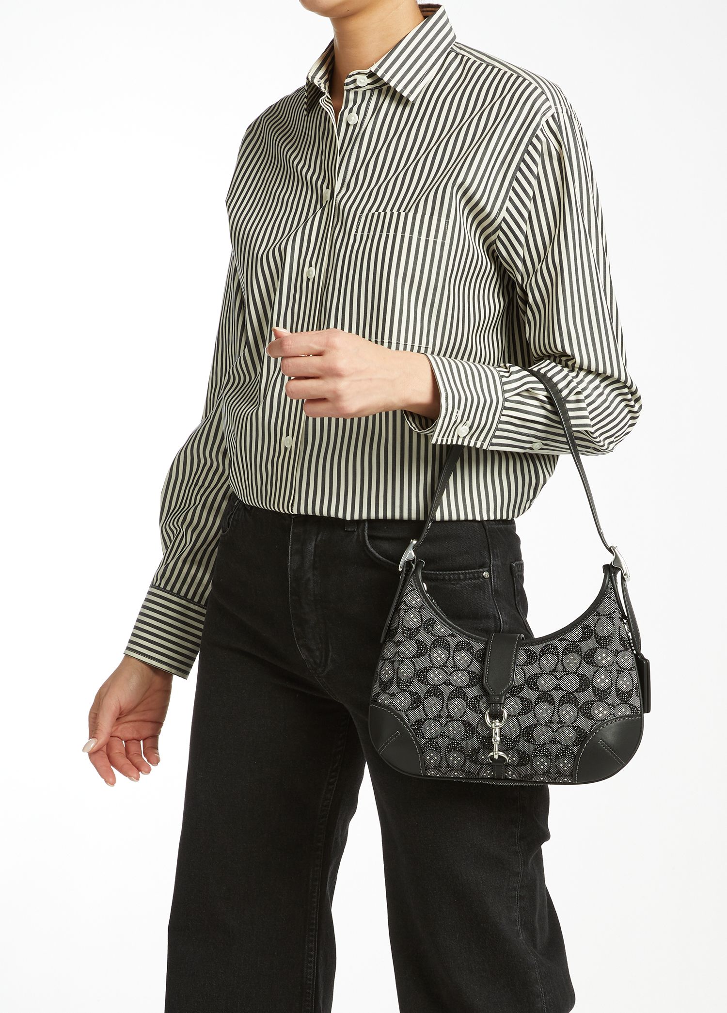 Coach - Hamptons Black Grey Women's Shoulder Bag