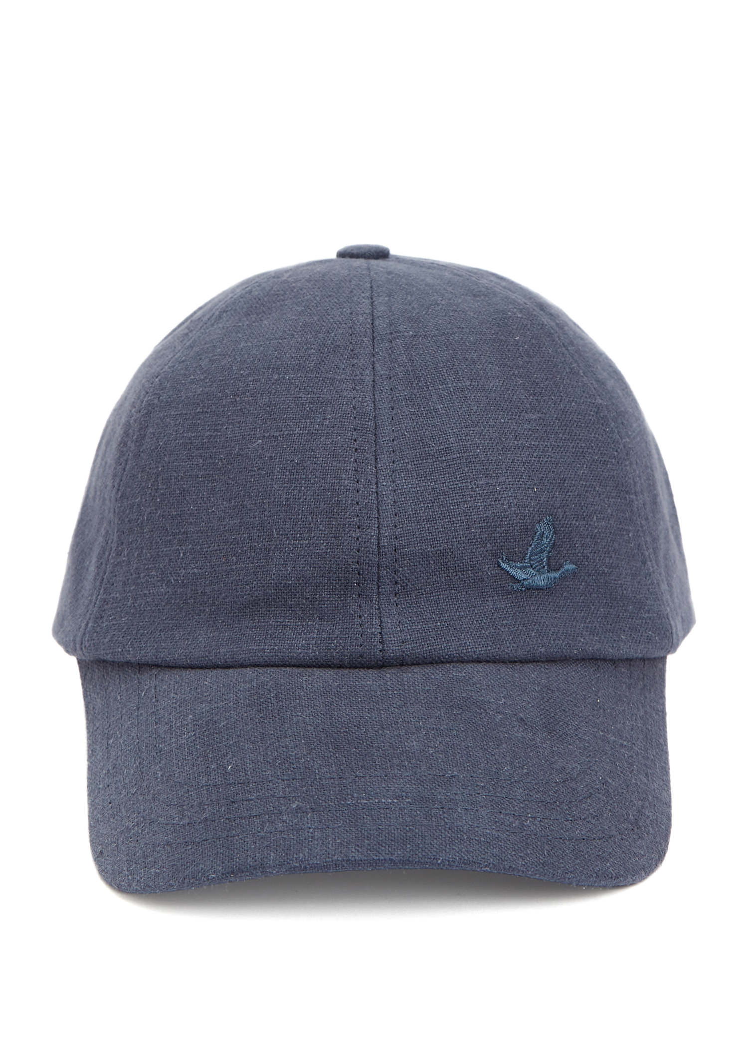 Lacivert Unisex Keten Şapka_1
