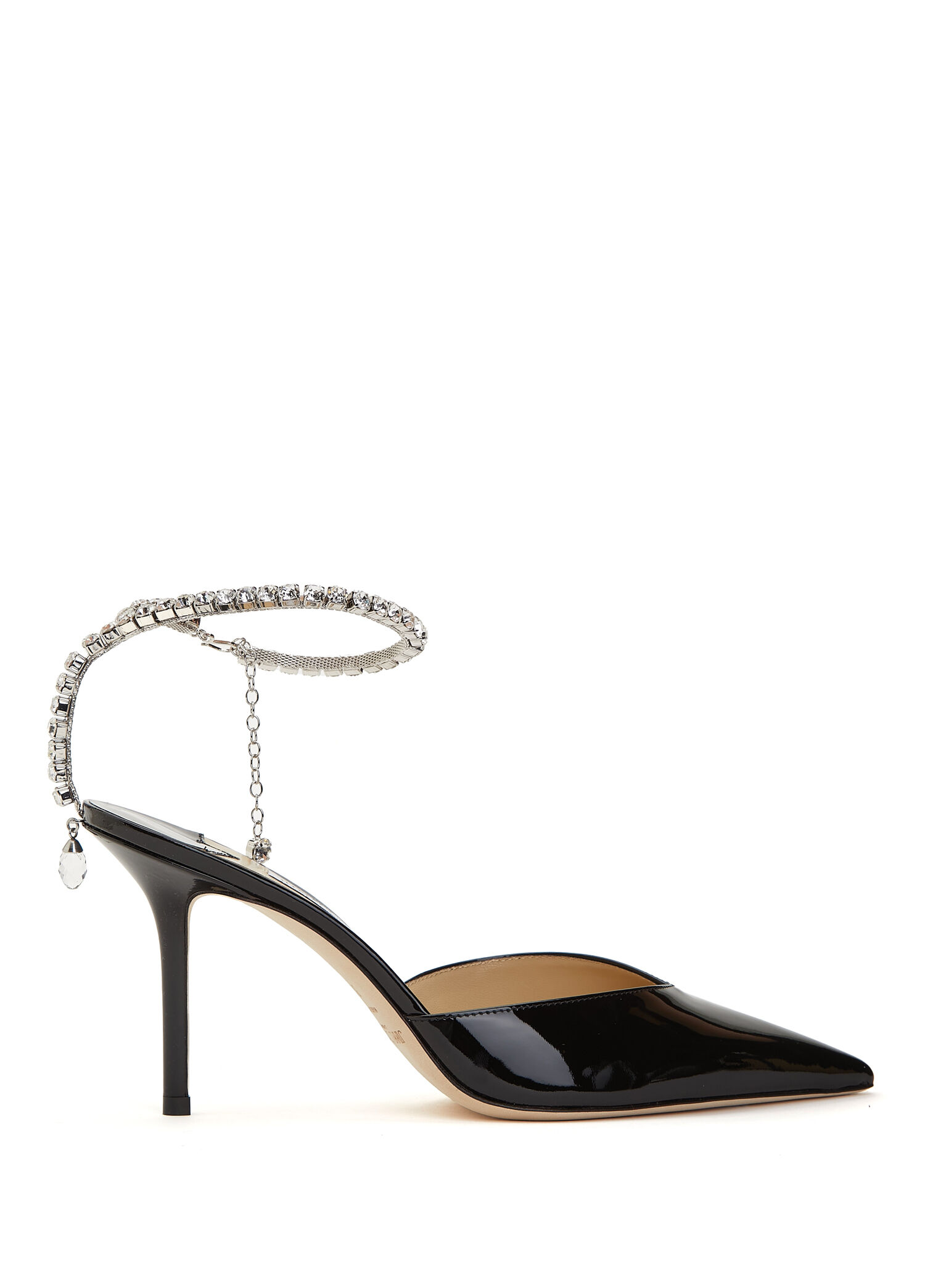 Jimmy Choo Siyah Kadın Saeda Siyah Rugan Deri Topuklu Ayakkabı