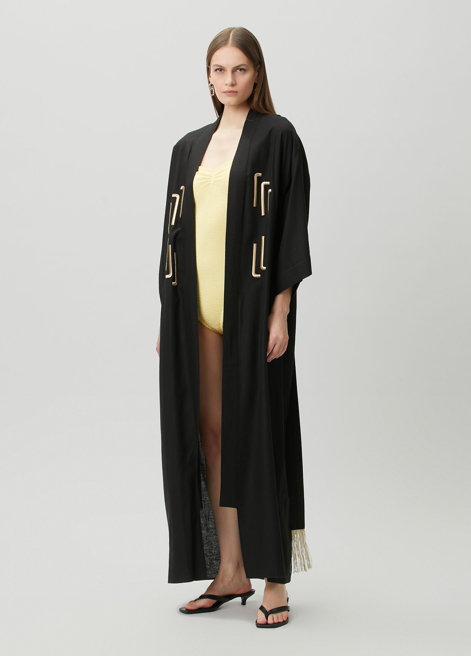 Jilda Sunji Siyah Kimono