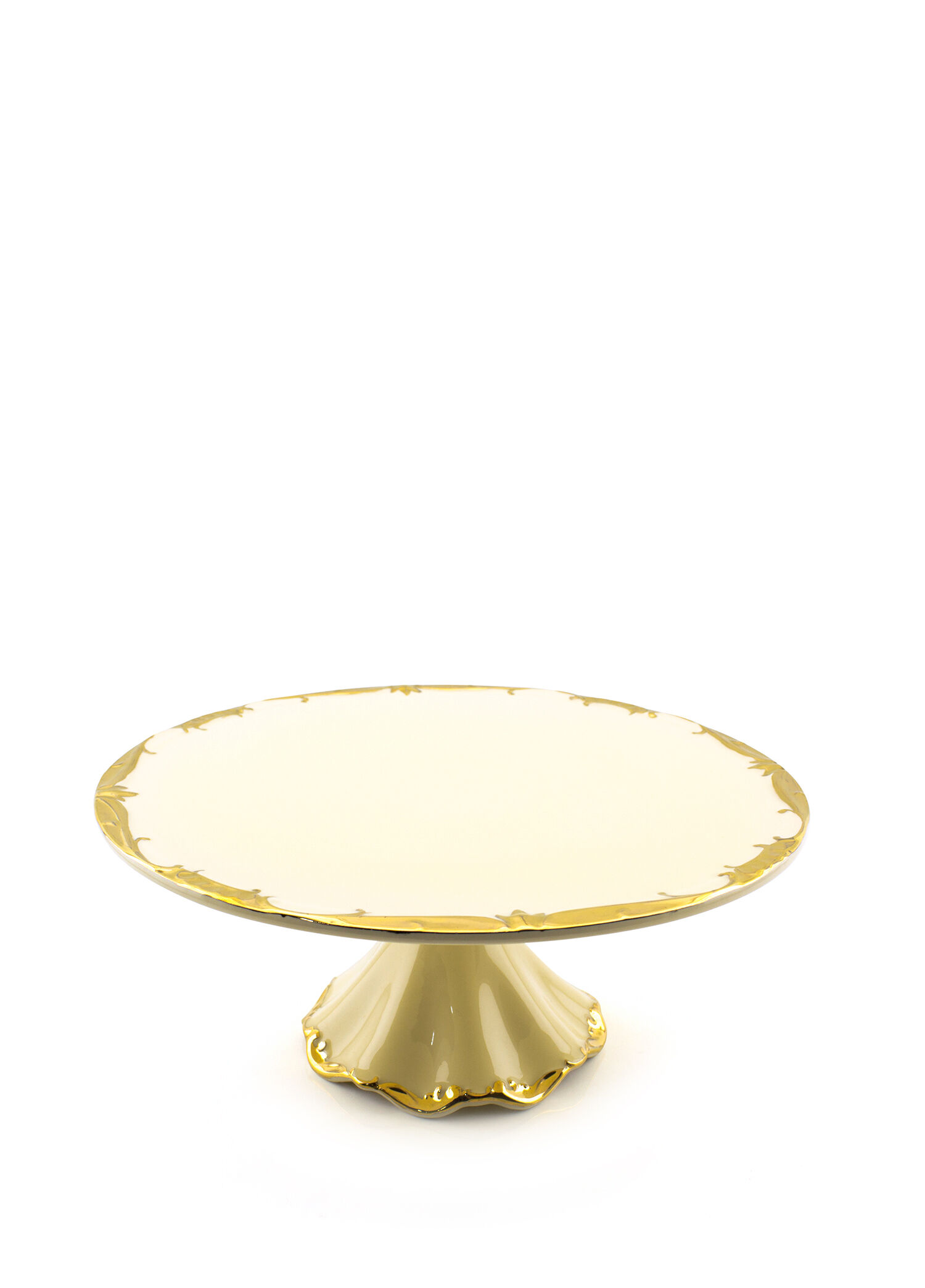 Golden Rey Ayaklı Porselen Pasta Tabağı 36 cm
