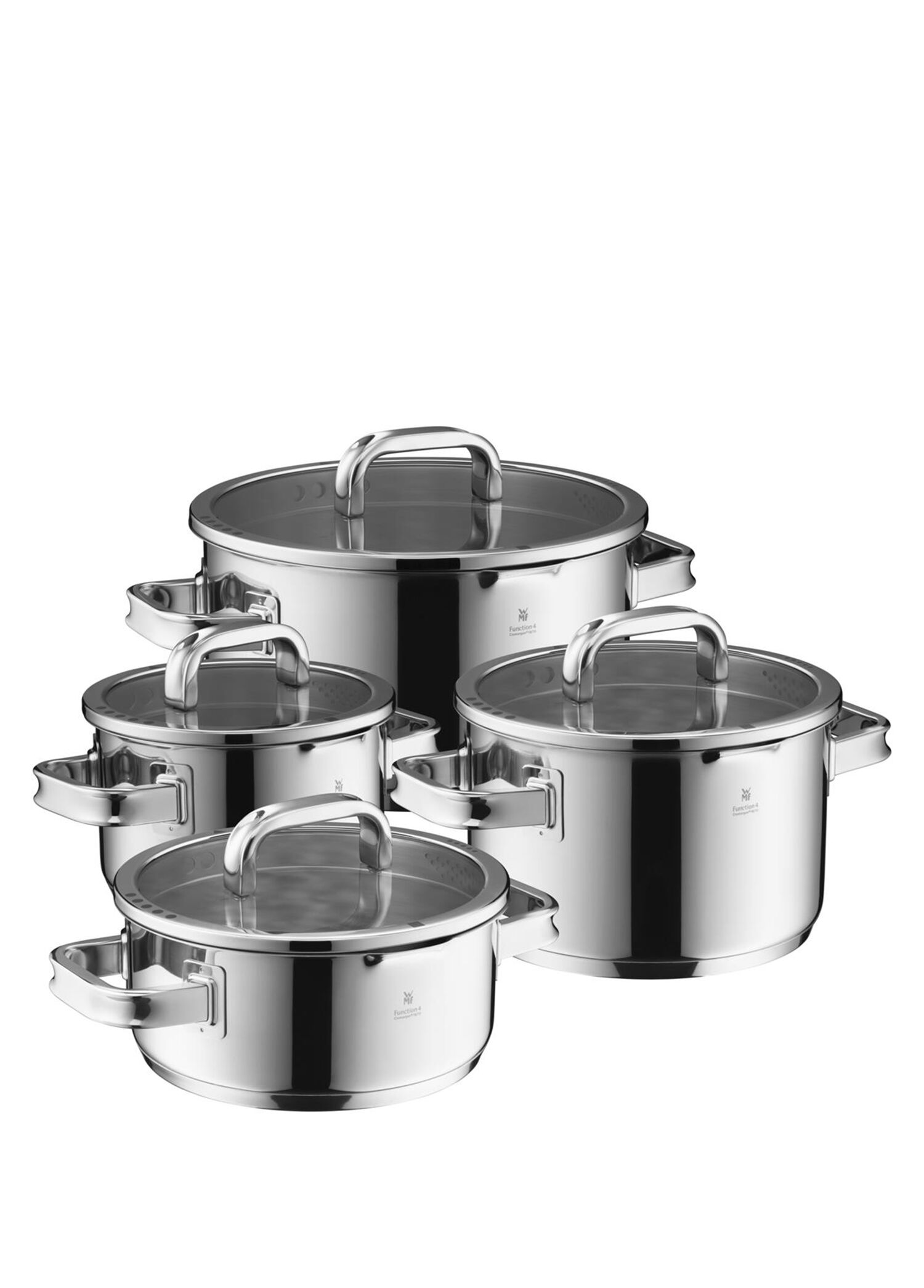 Tefal - Function Gümüş Çelik 4'lü Tencere Seti - Gümüş