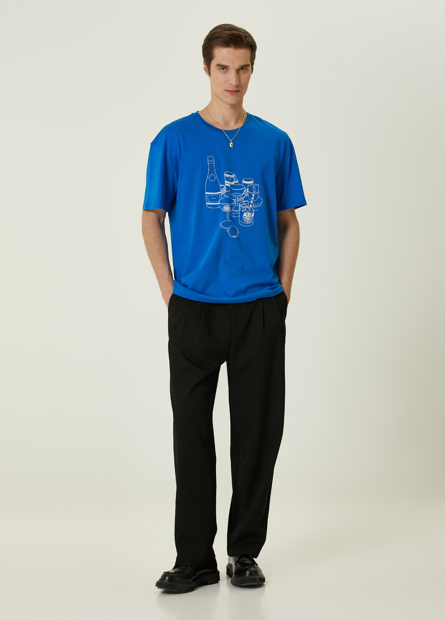 Saks Baskılı T-shirt_3