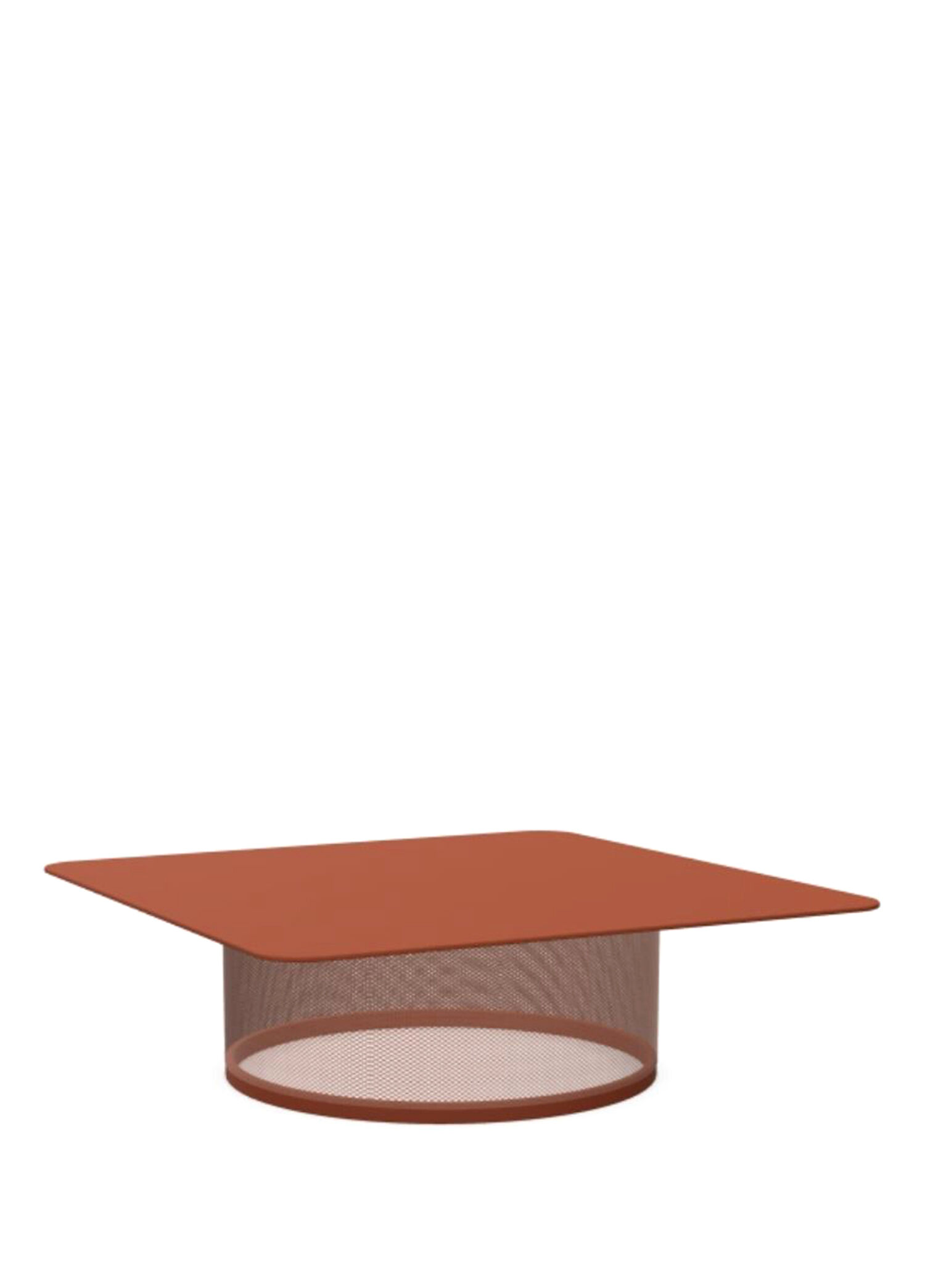 Cabla Maple Red Çelik Kare Bahçe Sehpası