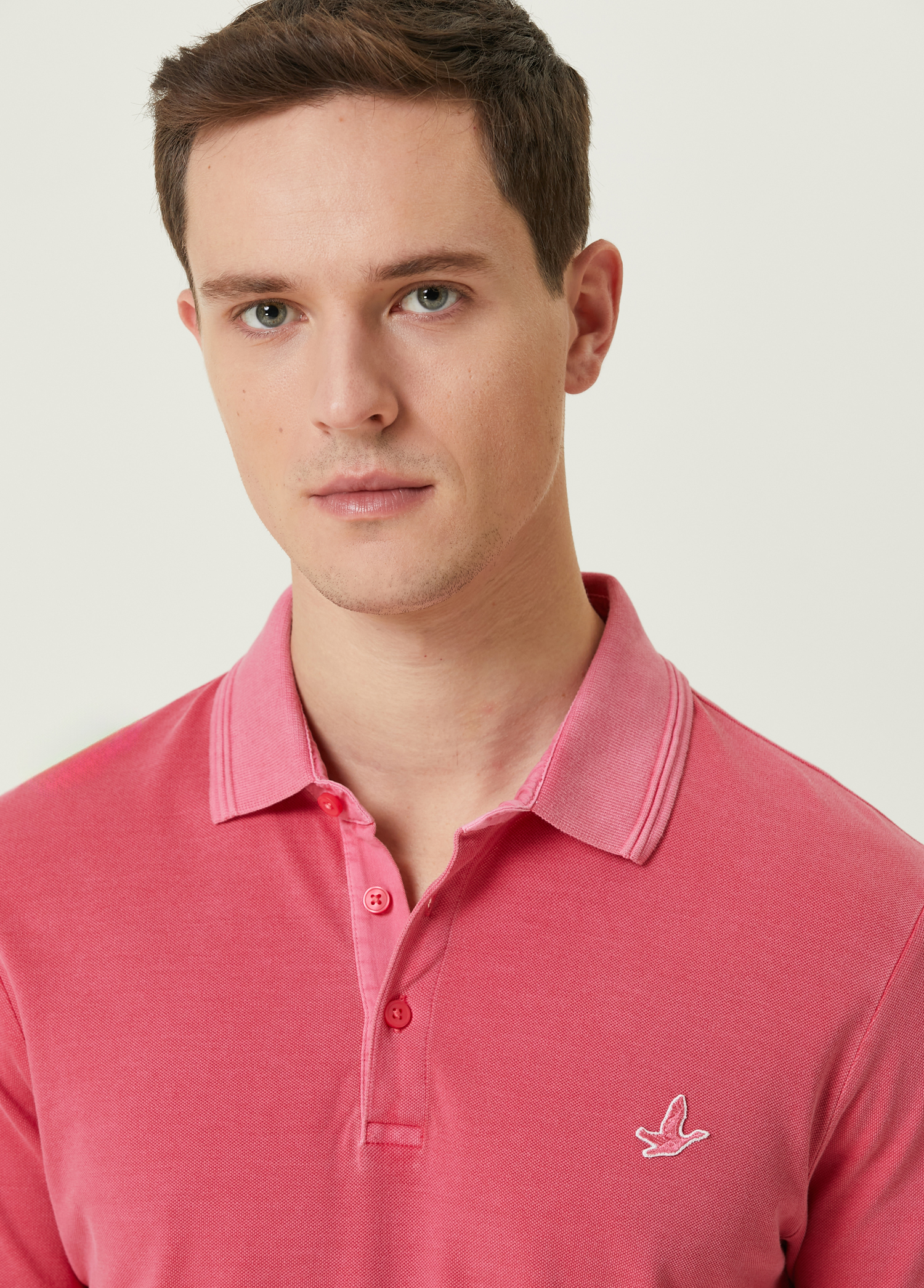 Slim Fit Koyu Pembe Polo Yaka T-shirt_5