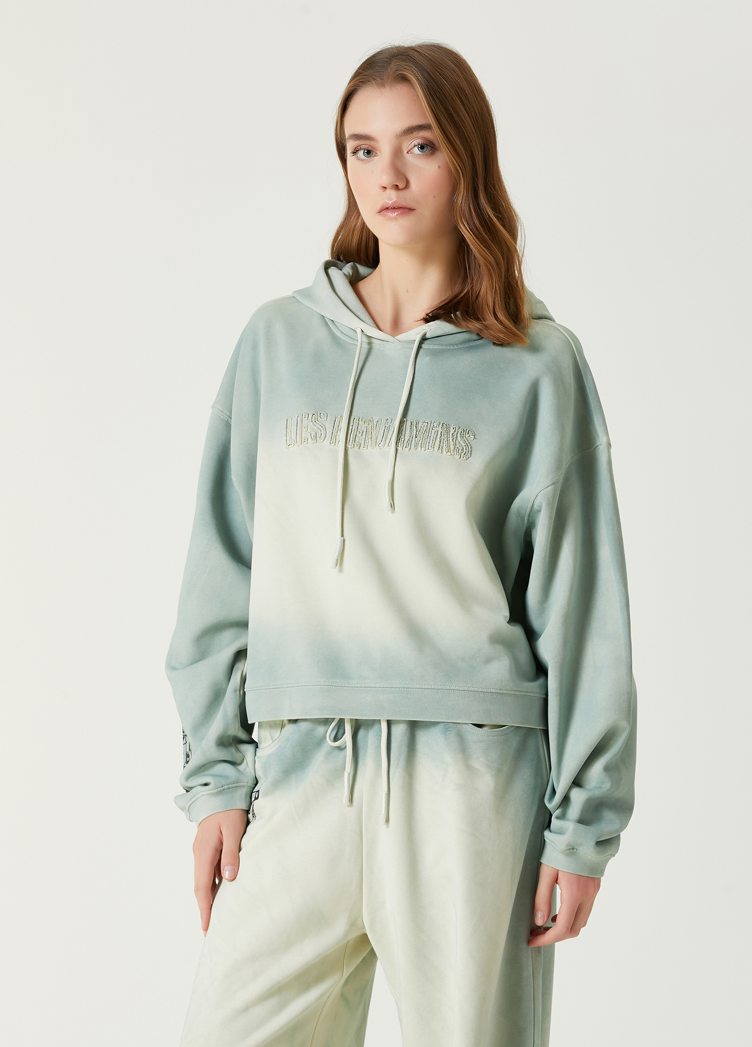 Relaxed Fit Taş Kapüşonlu Sweatshirt