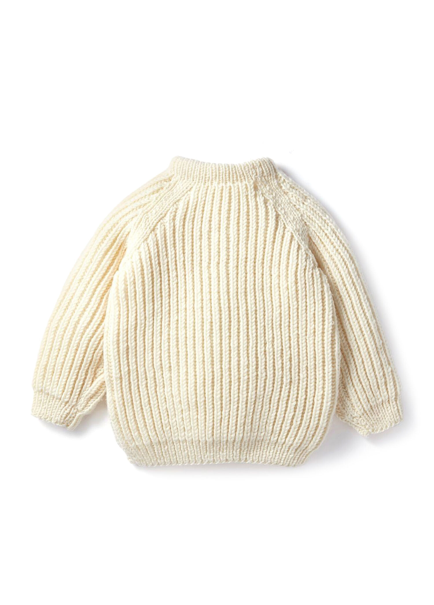 Ekru Selanik El Örgüsü Unisex Çocuk Kazak