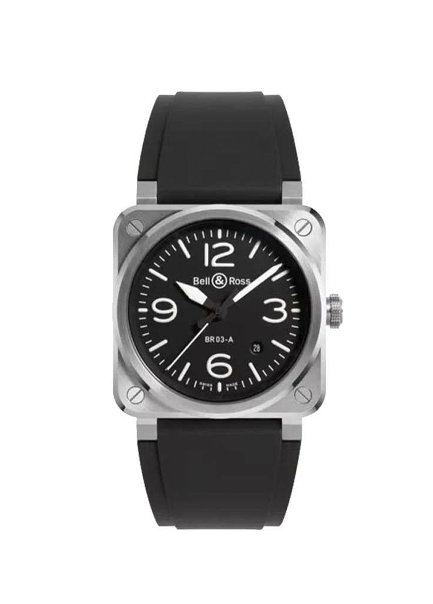 BR 03 Auto Black Steel Erkek Kol Saati