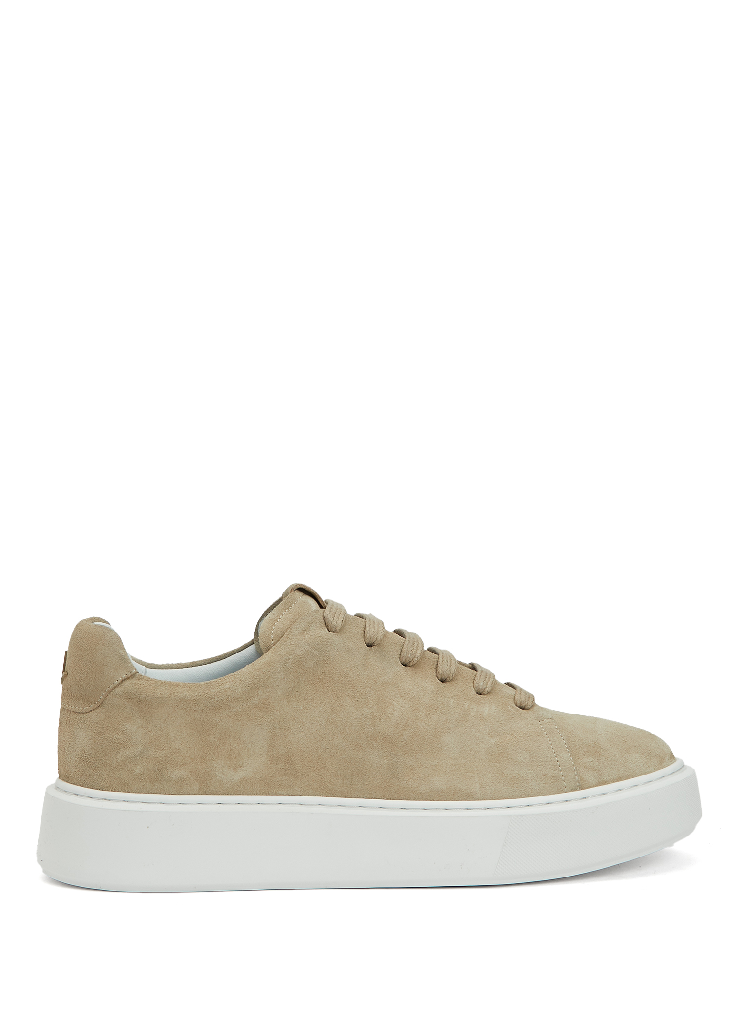 Bej Logo Taba Kadın Süet Sneaker