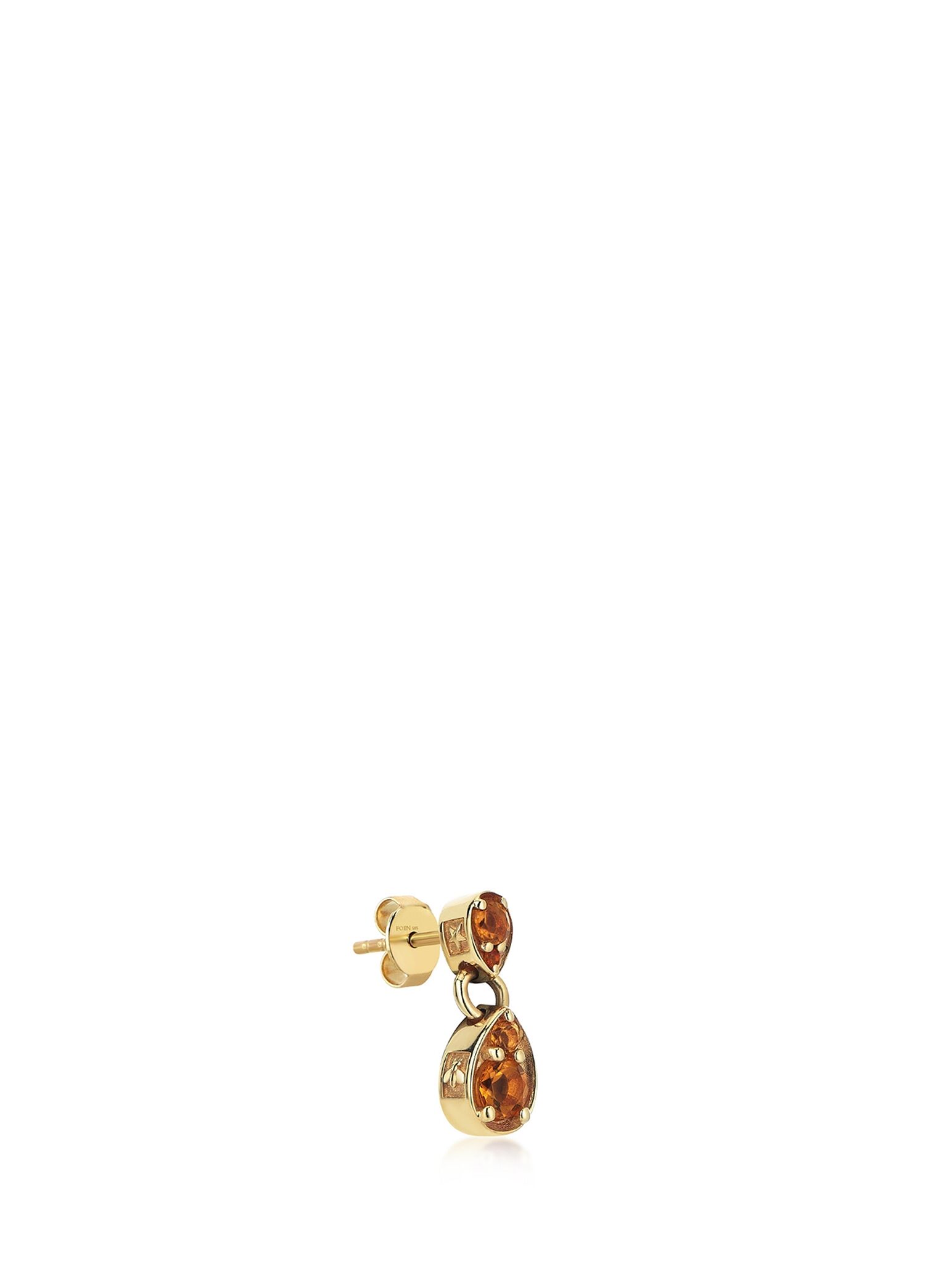 Sandora Small Citrine Kadın Altın Küpe