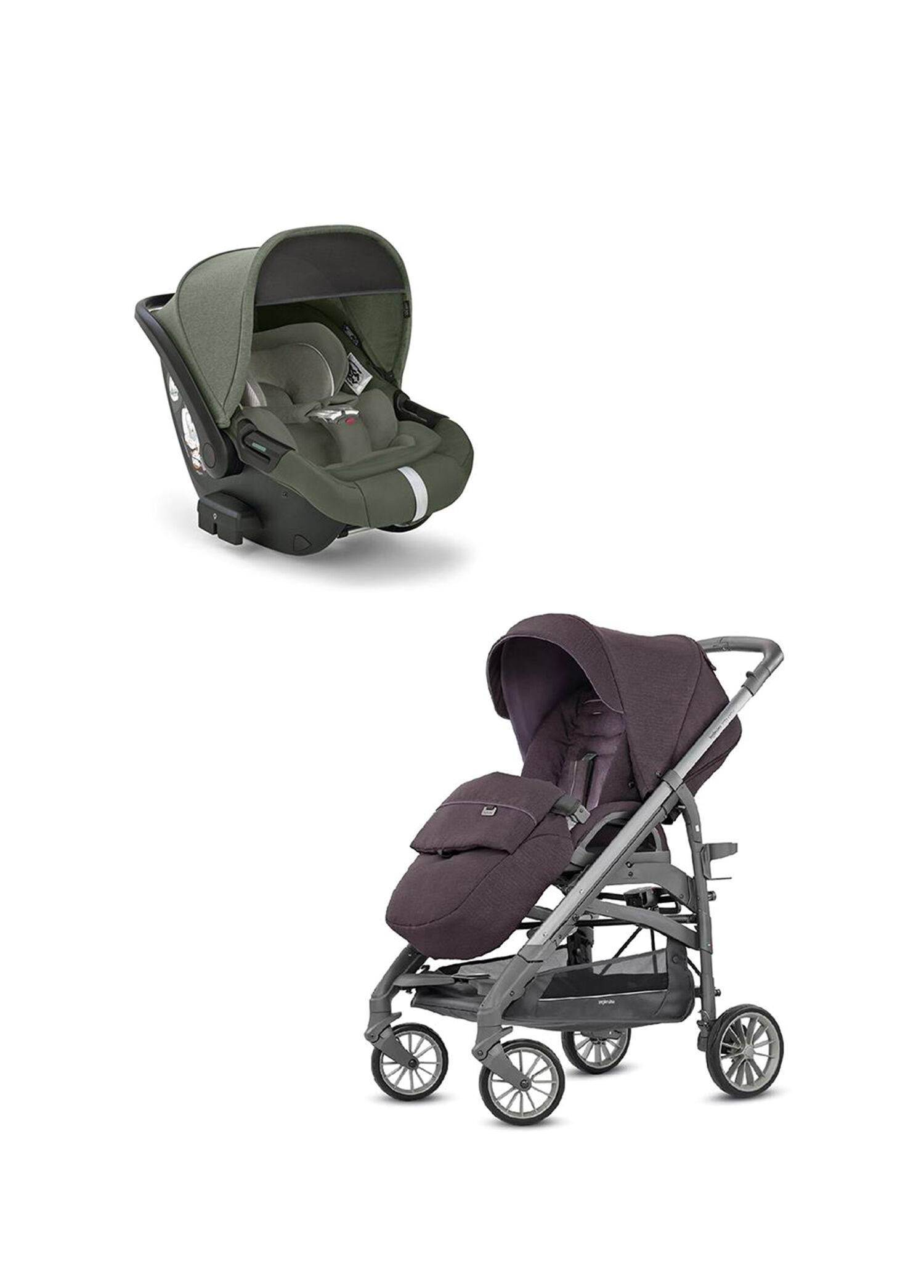 Trilogy Tribeca Tek Elle Katlanan Bebek Arabası + Darwin Recline Yatabilen Ana Kucağı Seti