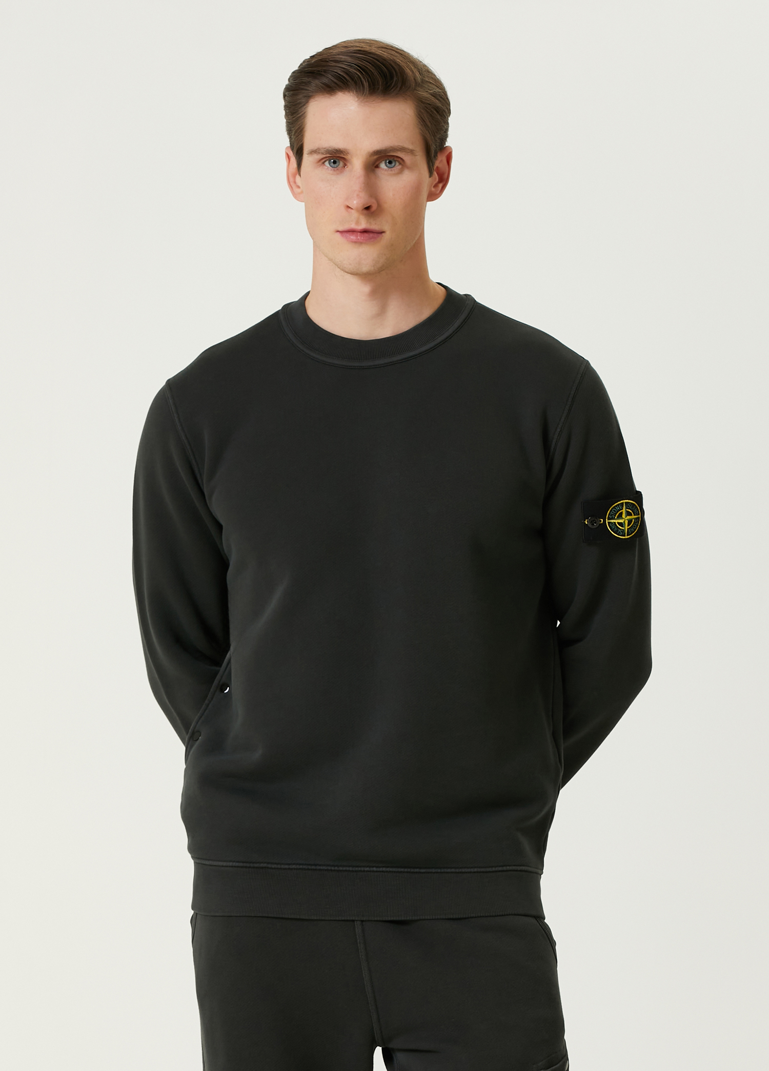 Antrasit Logo Detaylı Sweatshirt