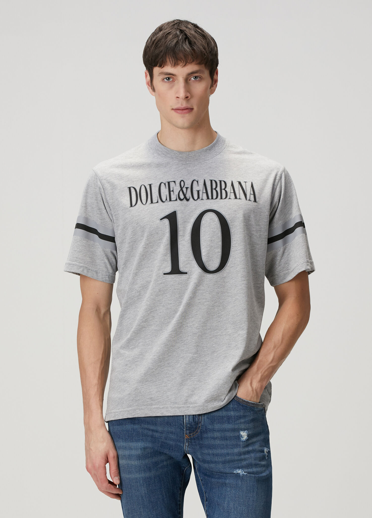 Gri Logo Detaylı T-shirt