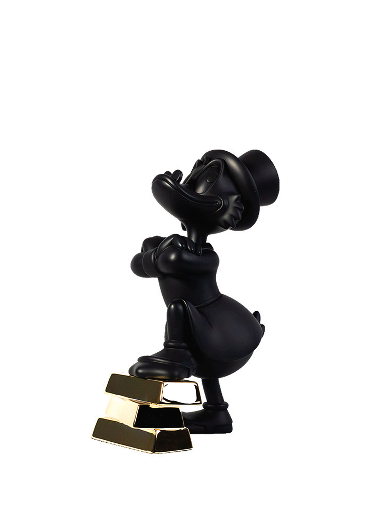Uncle Scrooge Ingot Siyah Gold 30 cm Heykel