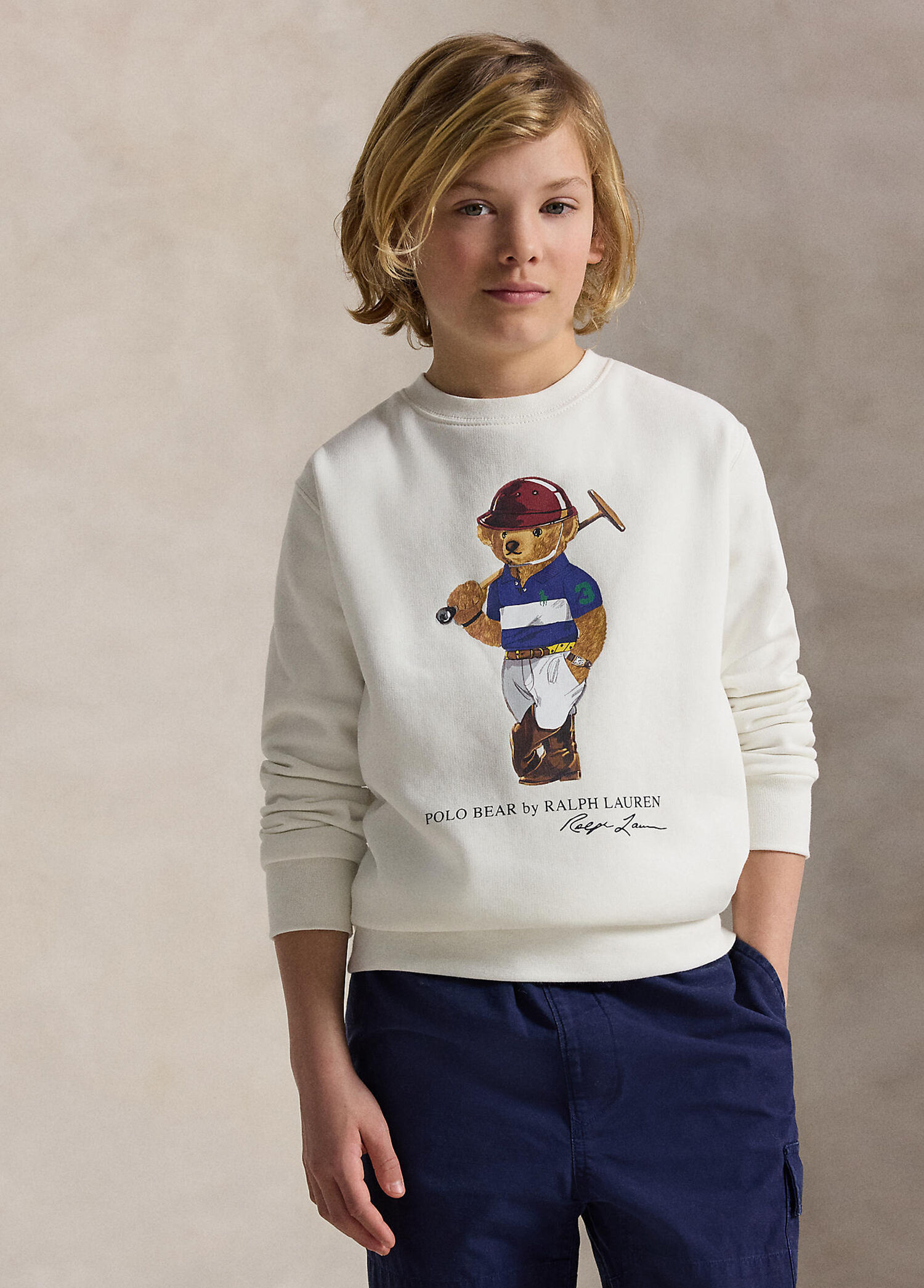 Beyaz Erkek Çocuk Sweatshirt