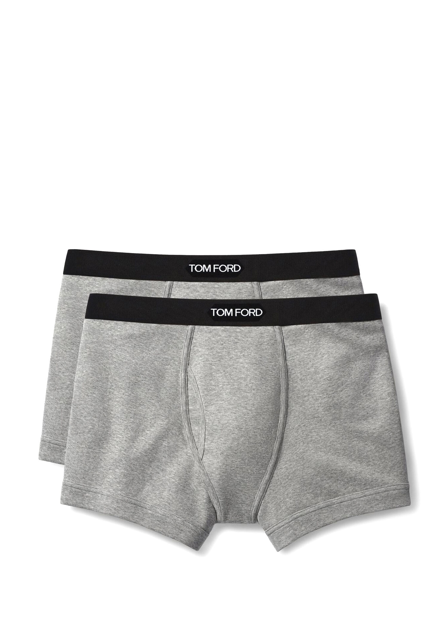 Gri 2li Logo Bantlı Boxer Set