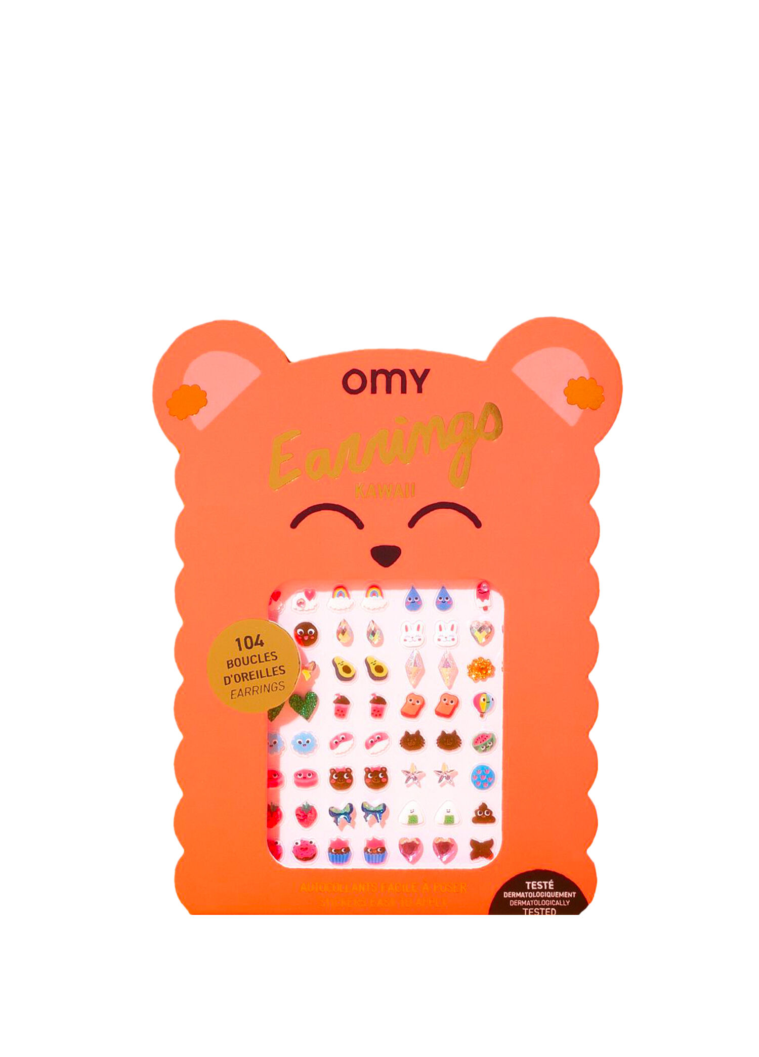 Kawaii Kız Çocuk Yapışkanlı Küpe